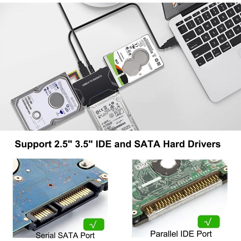 Adaptador USB 3.0 a SATA/IDE YouChen 6TB, Transferencia 5Gbps