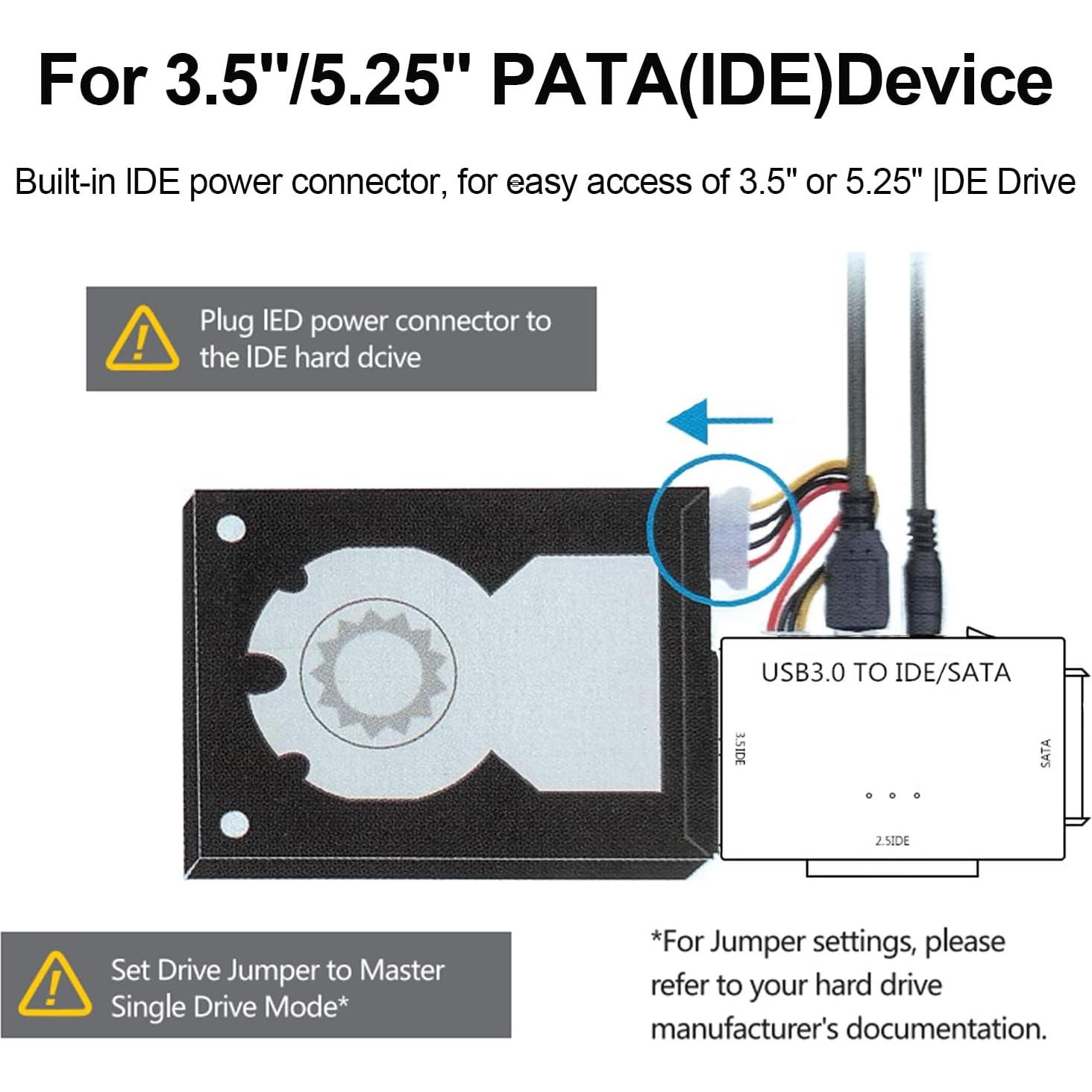Adaptador USB 3.0 a IDE SATA YouChen 6TB para HDD SSD