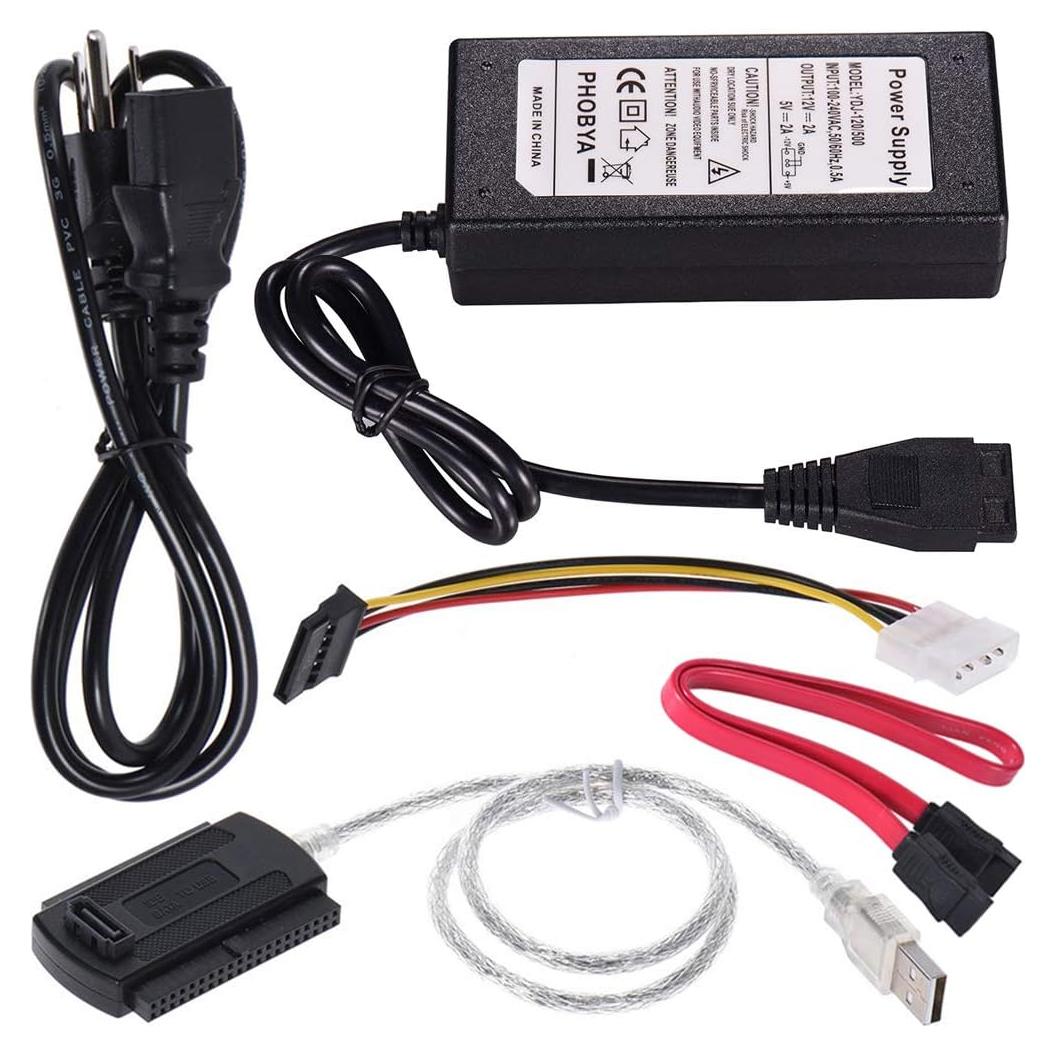 Adaptador Warmstor SATA/PATA/IDE a USB 2.0 para HDD/SSD 2.5"/3.5"