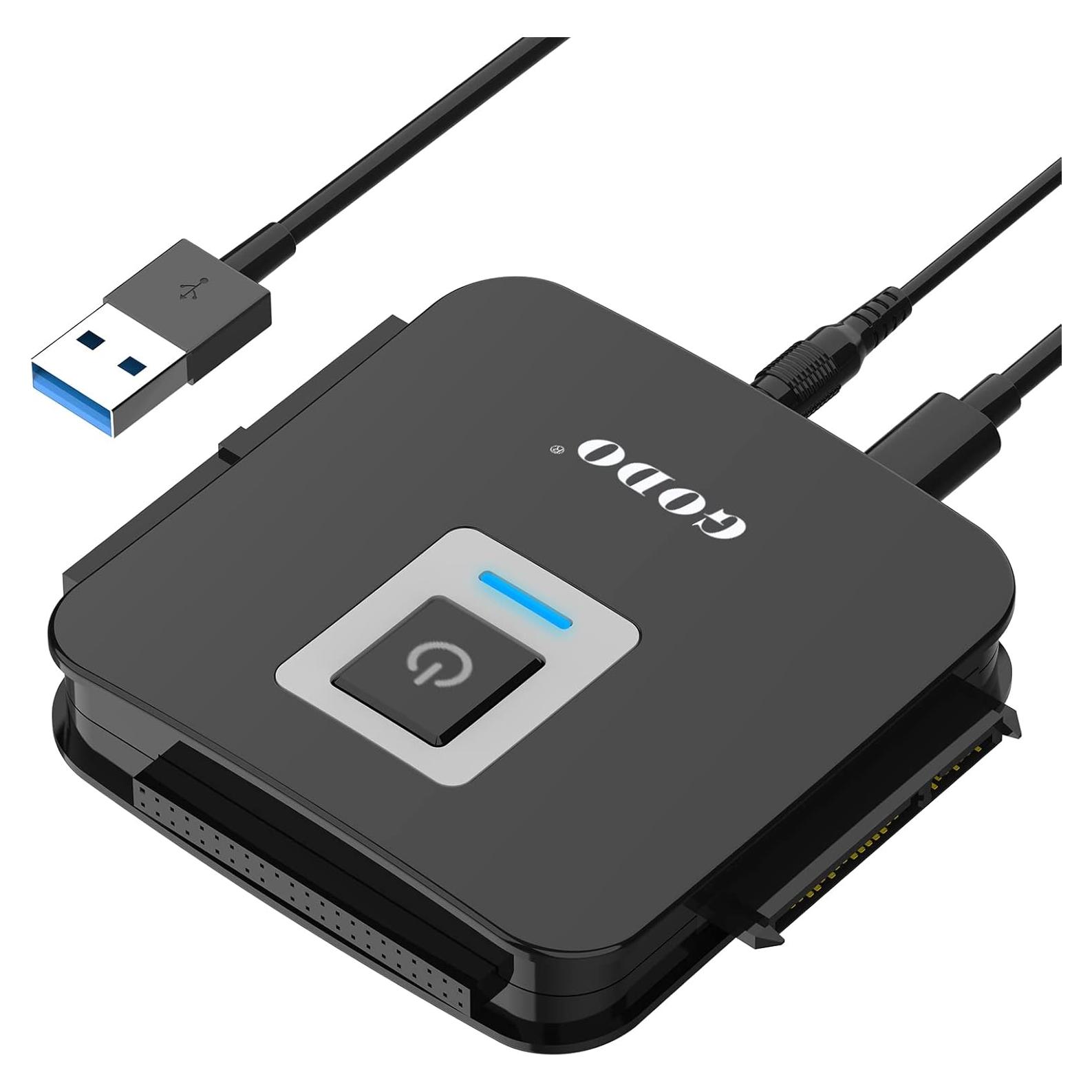 Adaptador GODO USB 3.0 a SATA/IDE GD009, 5Gbps, 2.5/3.5"