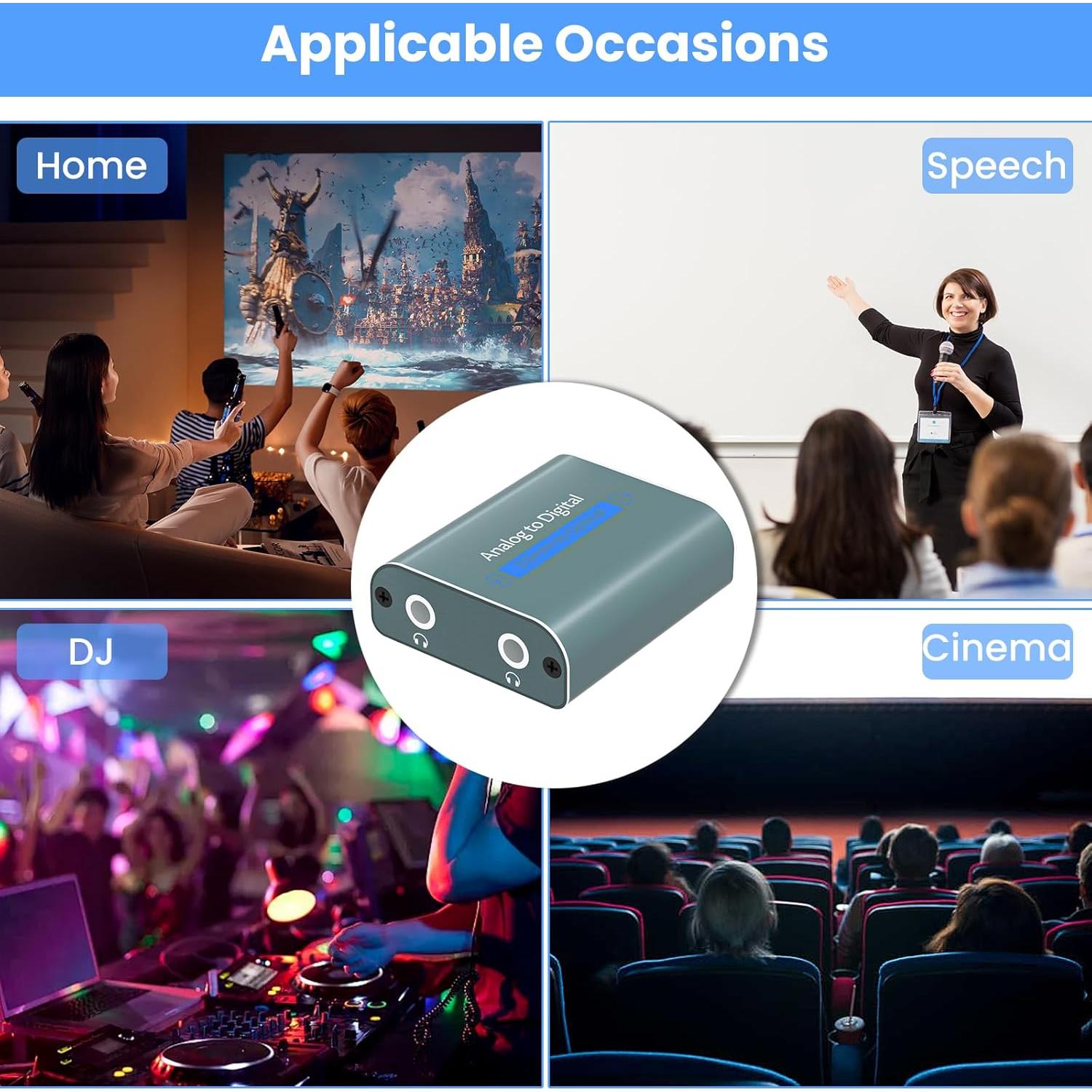 Convertidor de Audio Analógico a Digital AMANKA 2.1m RCA a Óptico