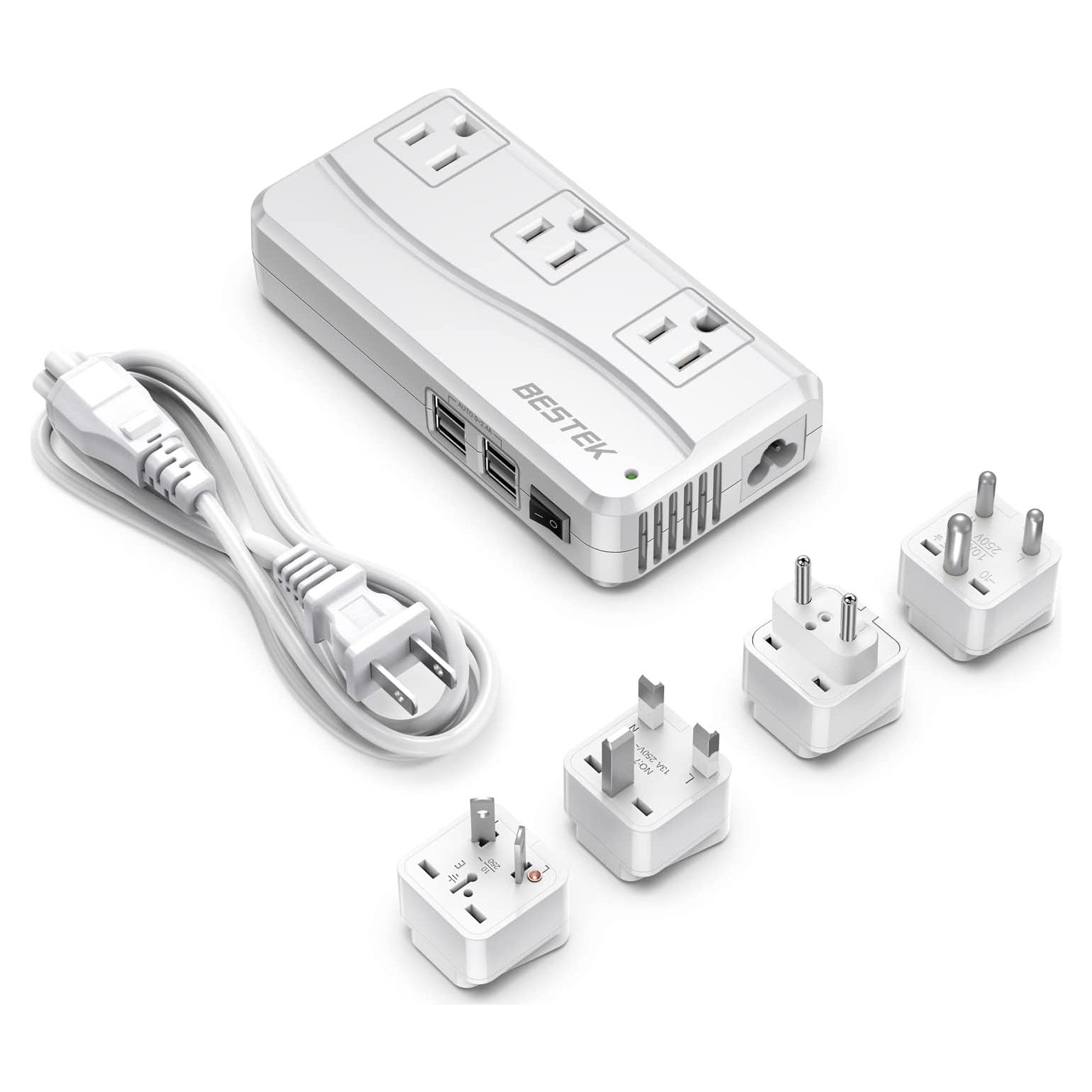 Adaptador de Viaje Universal BESTEK 220V a 110V Carga USB