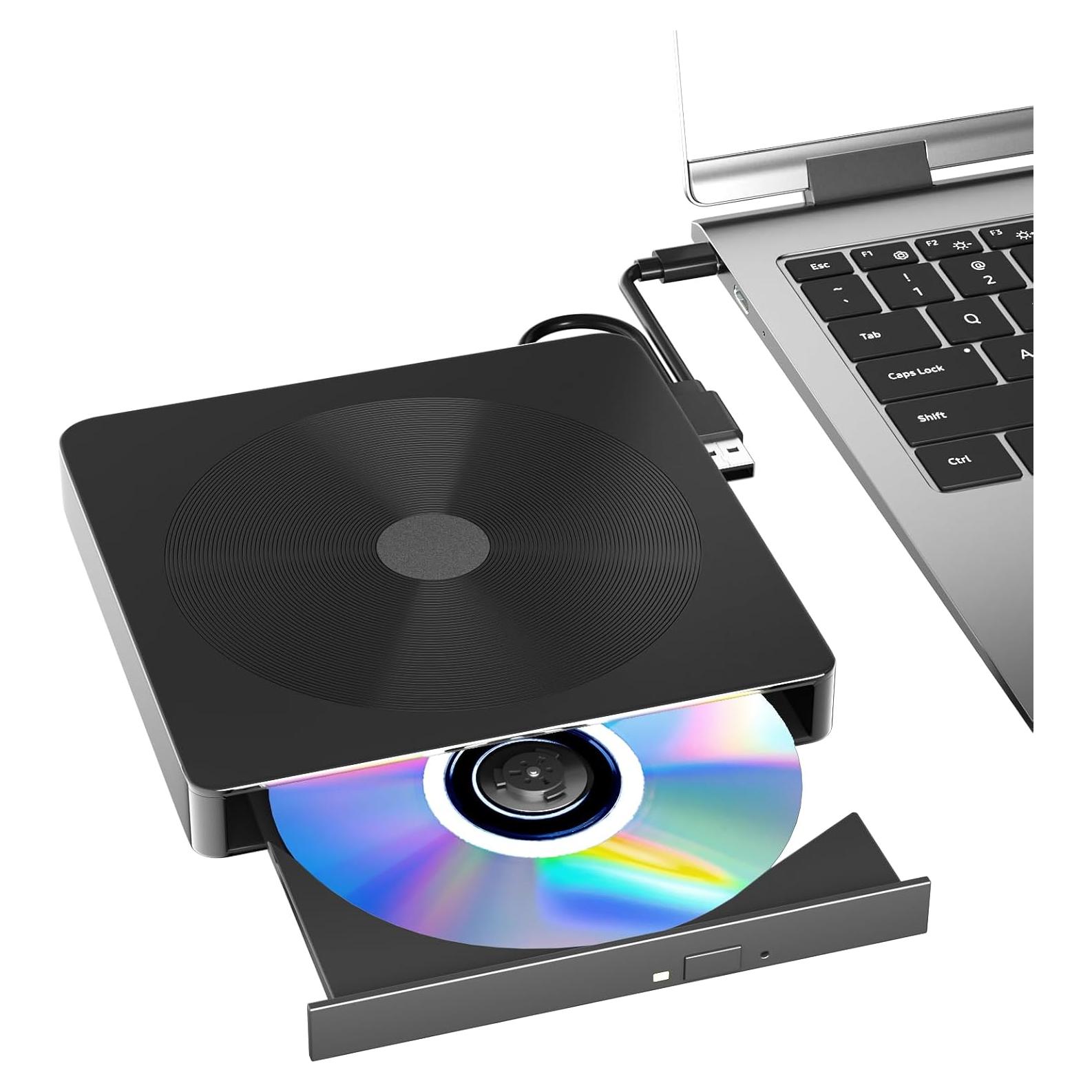 Unidad Externa de CD/DVD Alphami USB 3.0 y Type-C Portátil