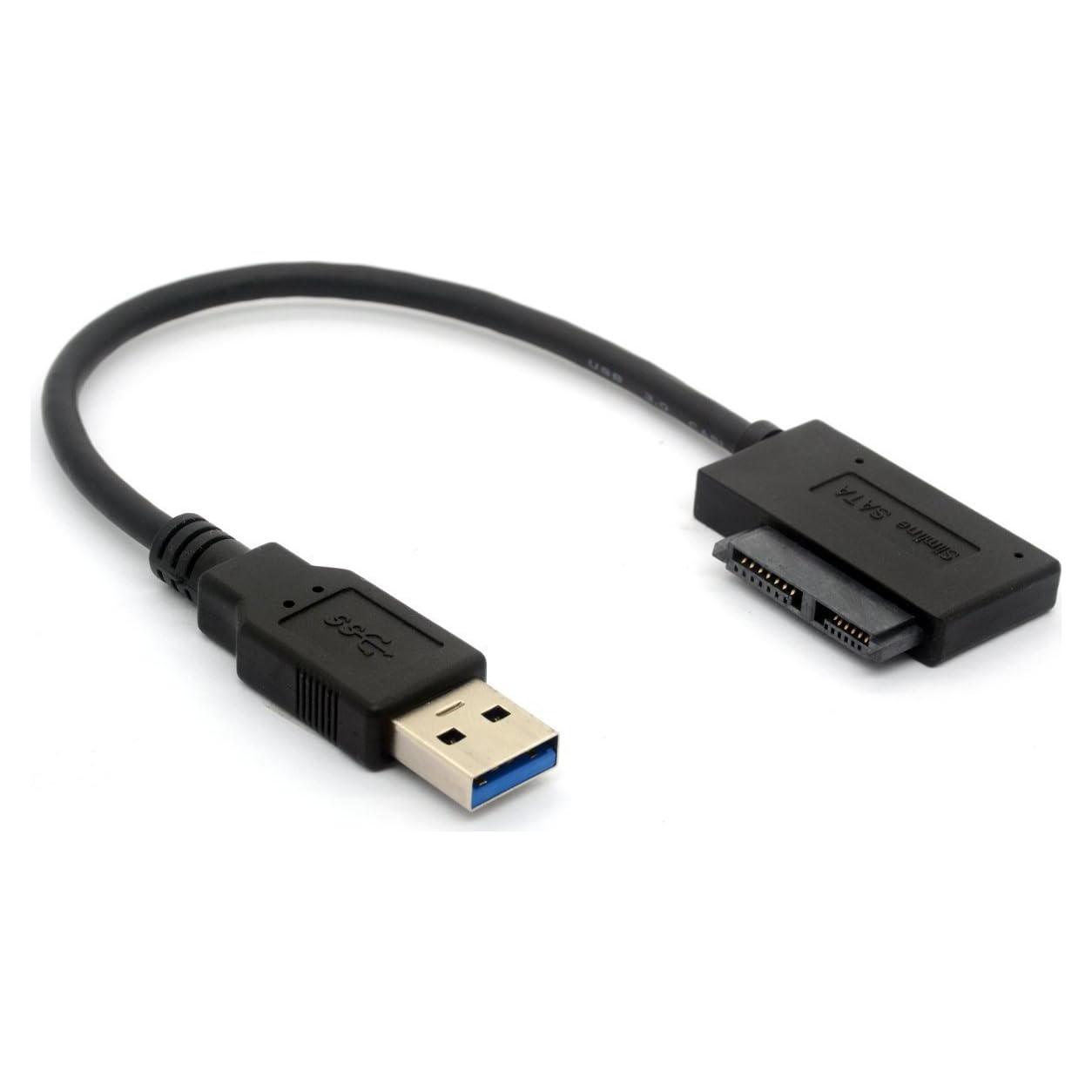 Adaptador USB 3.0 a SATA Slimline 13 Pines BSHTU para Laptop