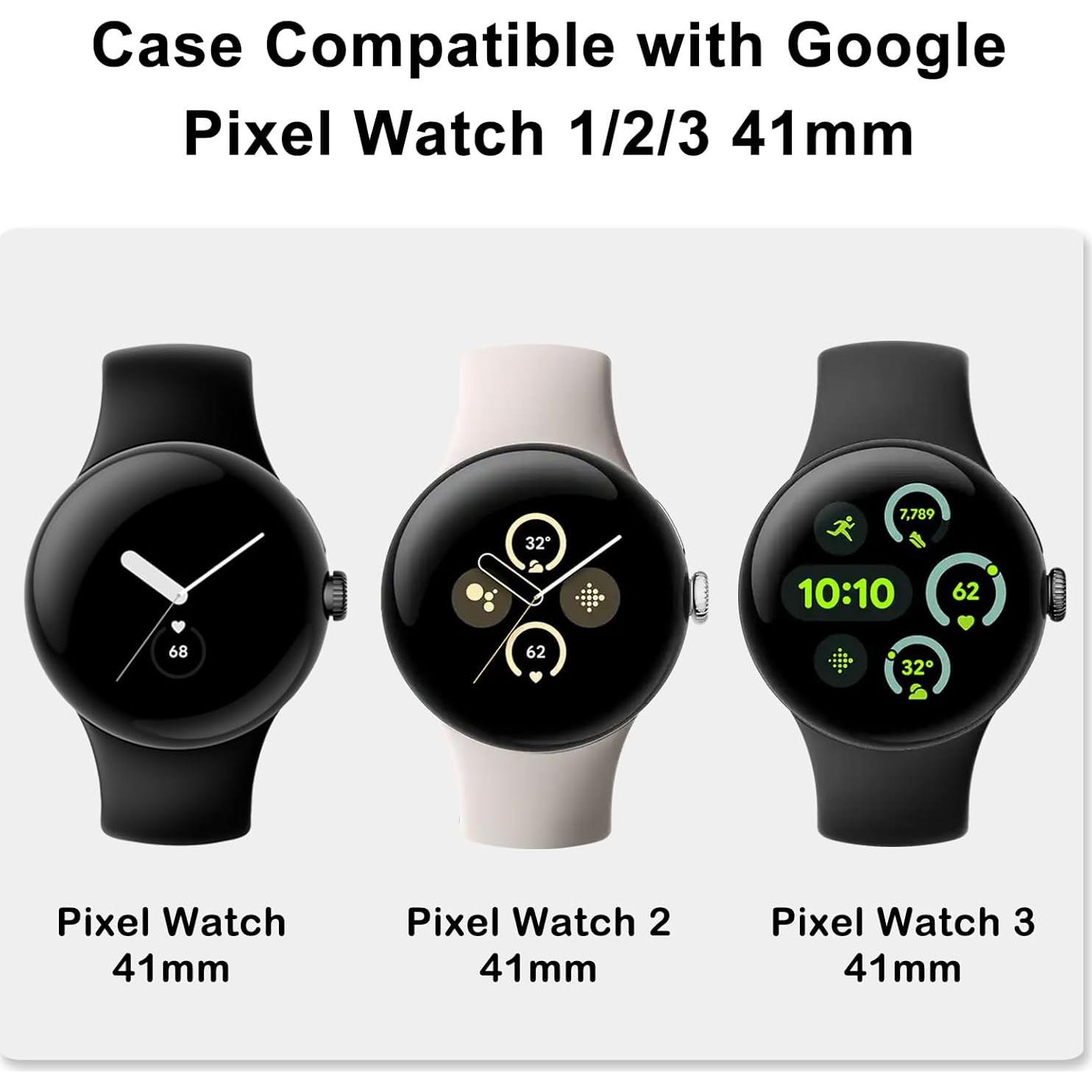 Paquete de 9 fundas TPU para reloj Google Pixel Watch 41mm