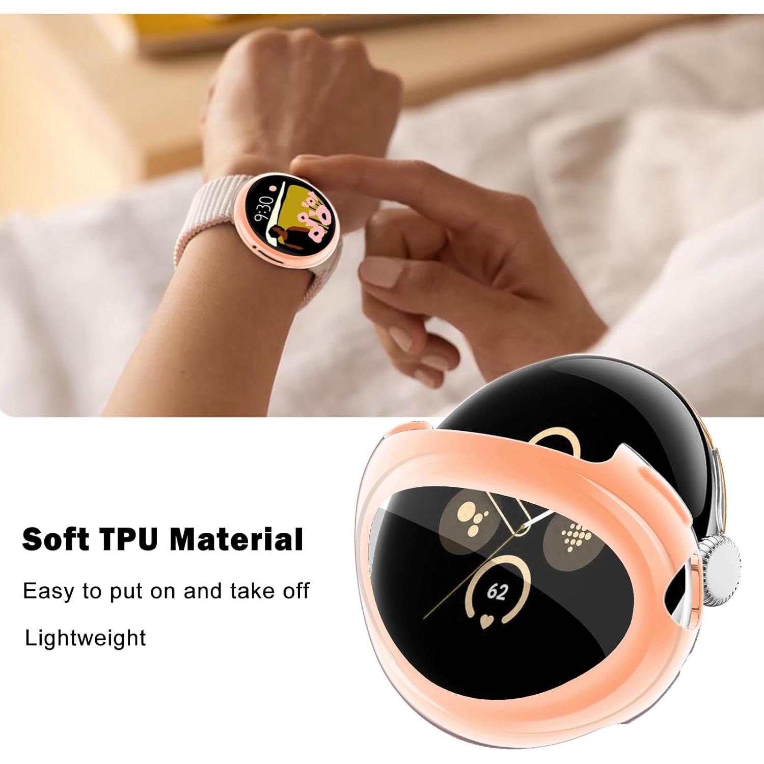 Paquete de 9 fundas TPU para reloj Google Pixel Watch 41mm