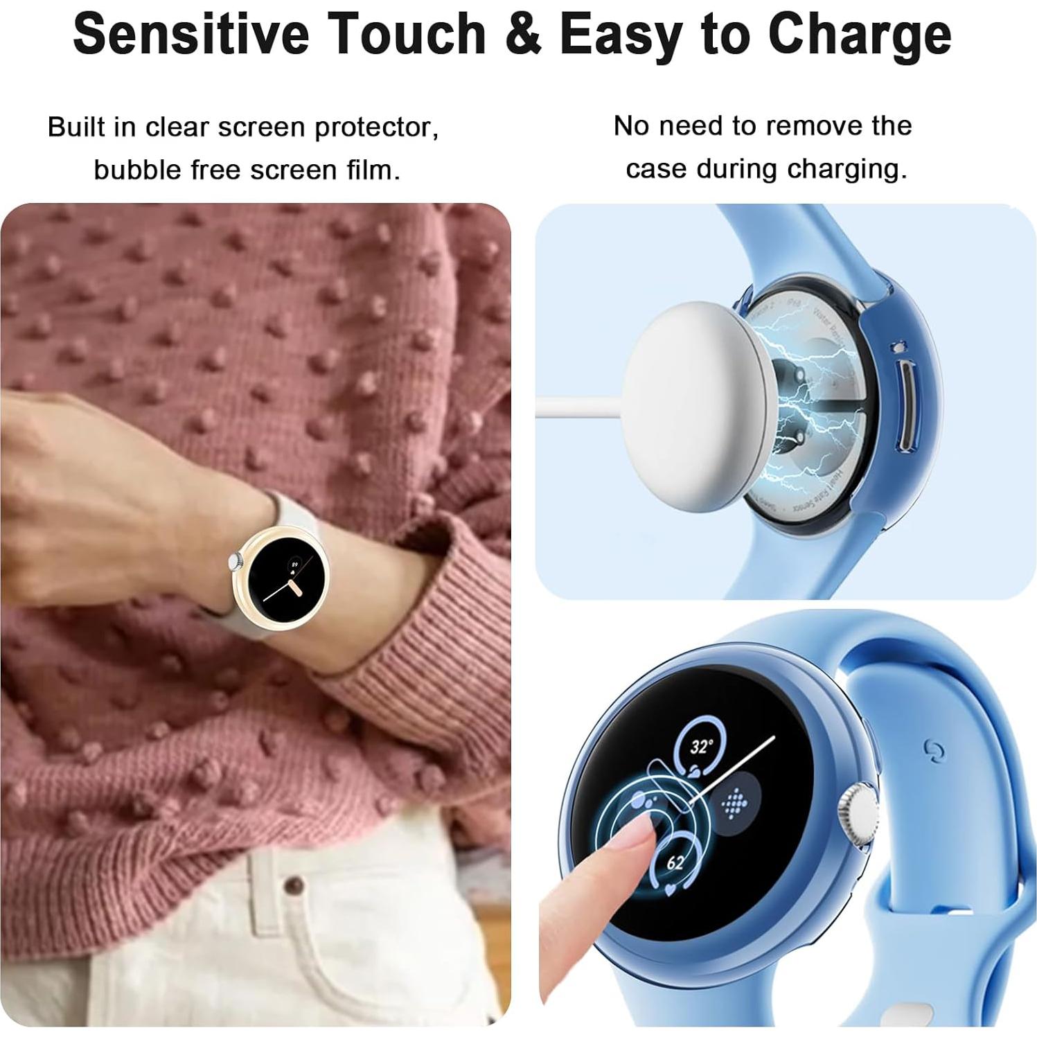 Paquete de 9 fundas TPU para reloj Google Pixel Watch 41mm