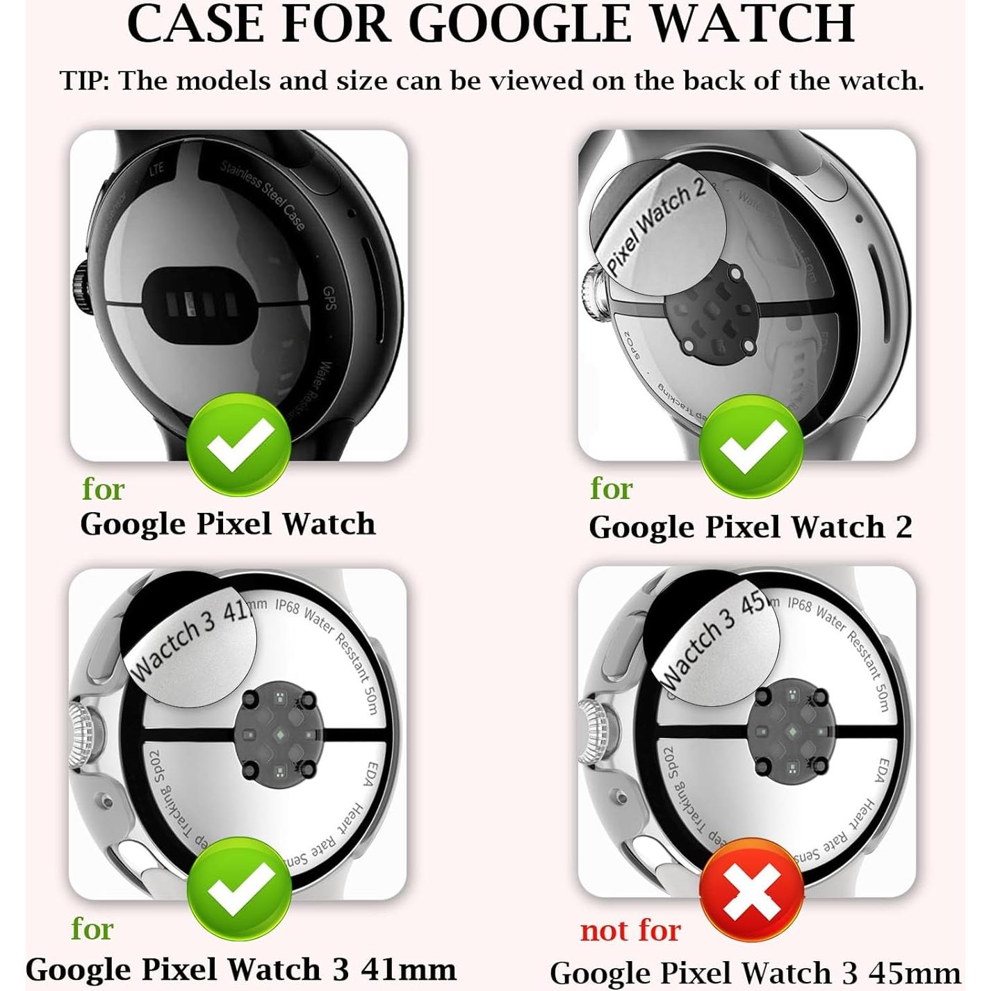 Fundas TPU RICHONE para Google Pixel Watch 41mm 12 Pack
