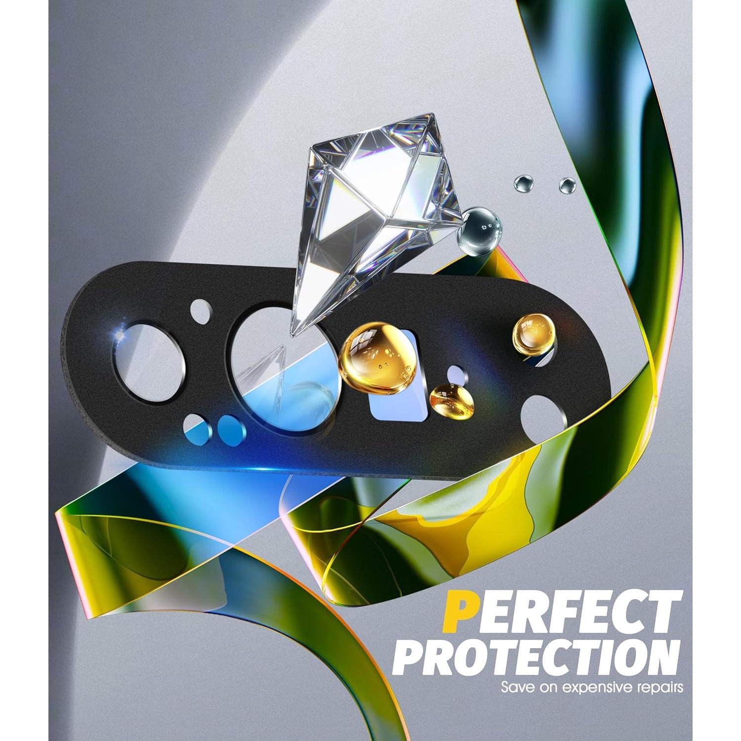 Protector de Lente de Cámara Orzero para Google Pixel 9 Pro - Metal y Vidrio