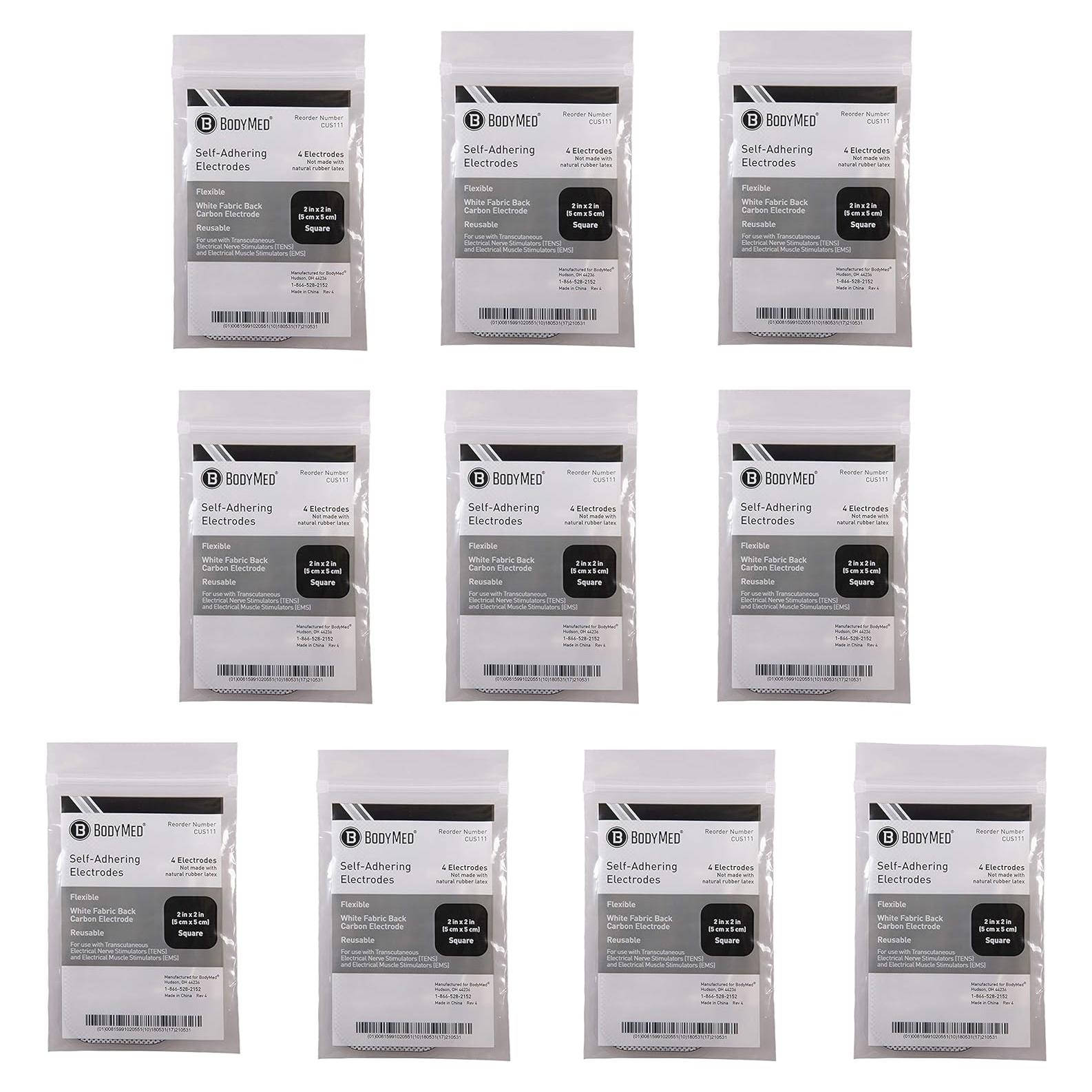 Almohadillas Electrodos BodyMed TENS/EMS 10 Paquetes 5x5 cm