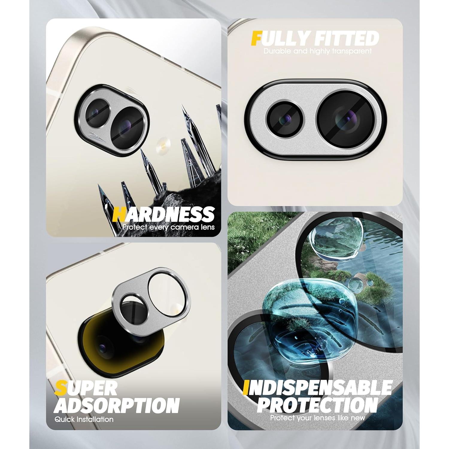 Protector de Lente de Cámara Orzero para Google Pixel 9a - Metal y Vidrio Premium