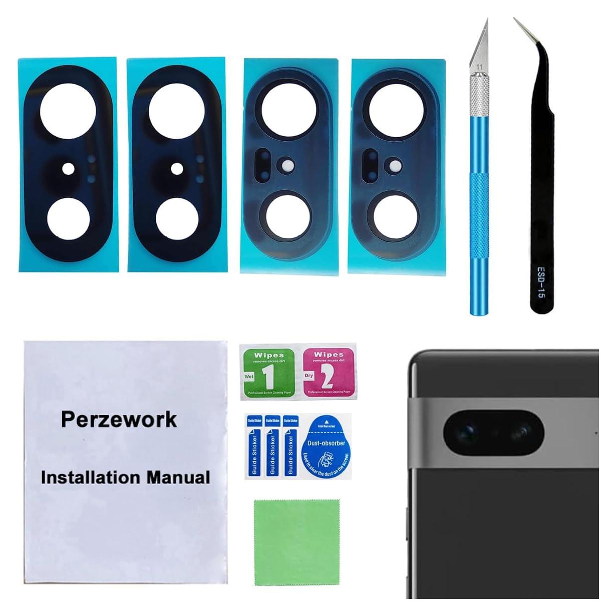 Juego de Reemplazo Lente de Cámara Google Pixel 7 - 2 Piezas