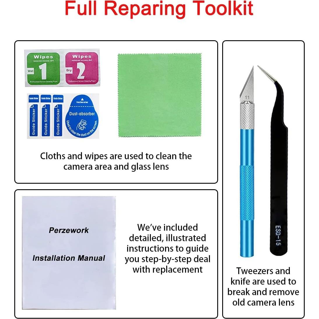 Juego de Reemplazo Lente de Cámara Google Pixel 7 - 2 Piezas