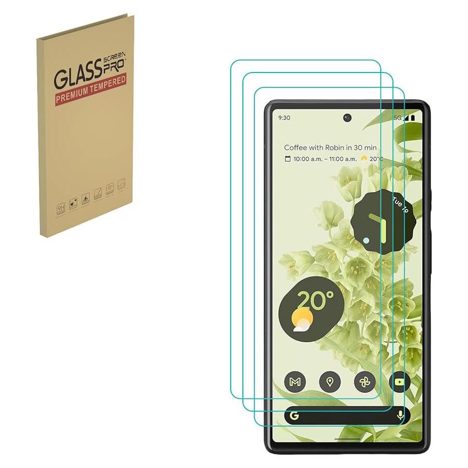 3 Protectores de Pantalla Vidrio Templado ZYHKJYL para Google Pixel 6