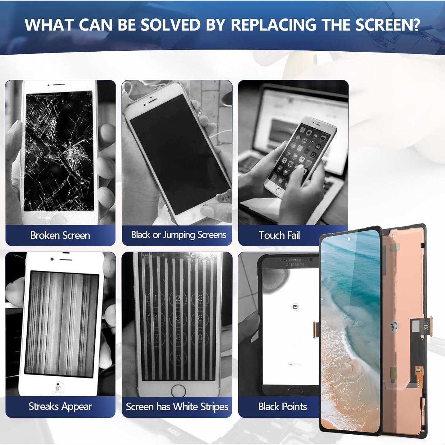 Reemplazo Pantalla OLED Google Pixel 7 YWLRONG con Herramientas