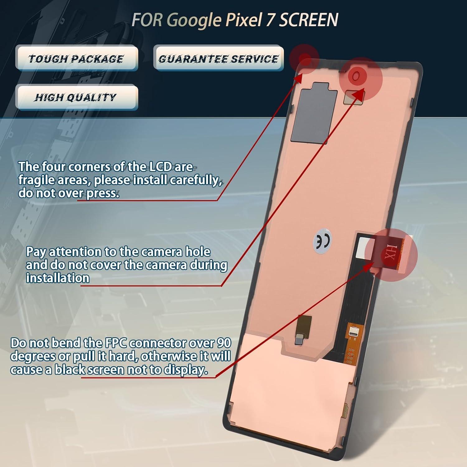 Reemplazo Pantalla OLED Google Pixel 7 YWLRONG con Herramientas