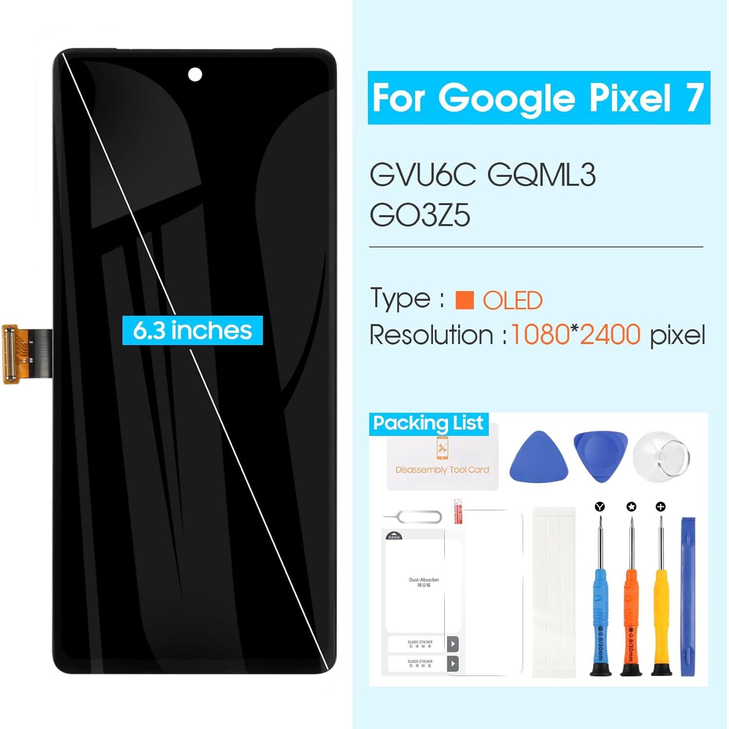 Reemplazo Pantalla LCD Google Pixel 7 GVU6C GQML3 16cm