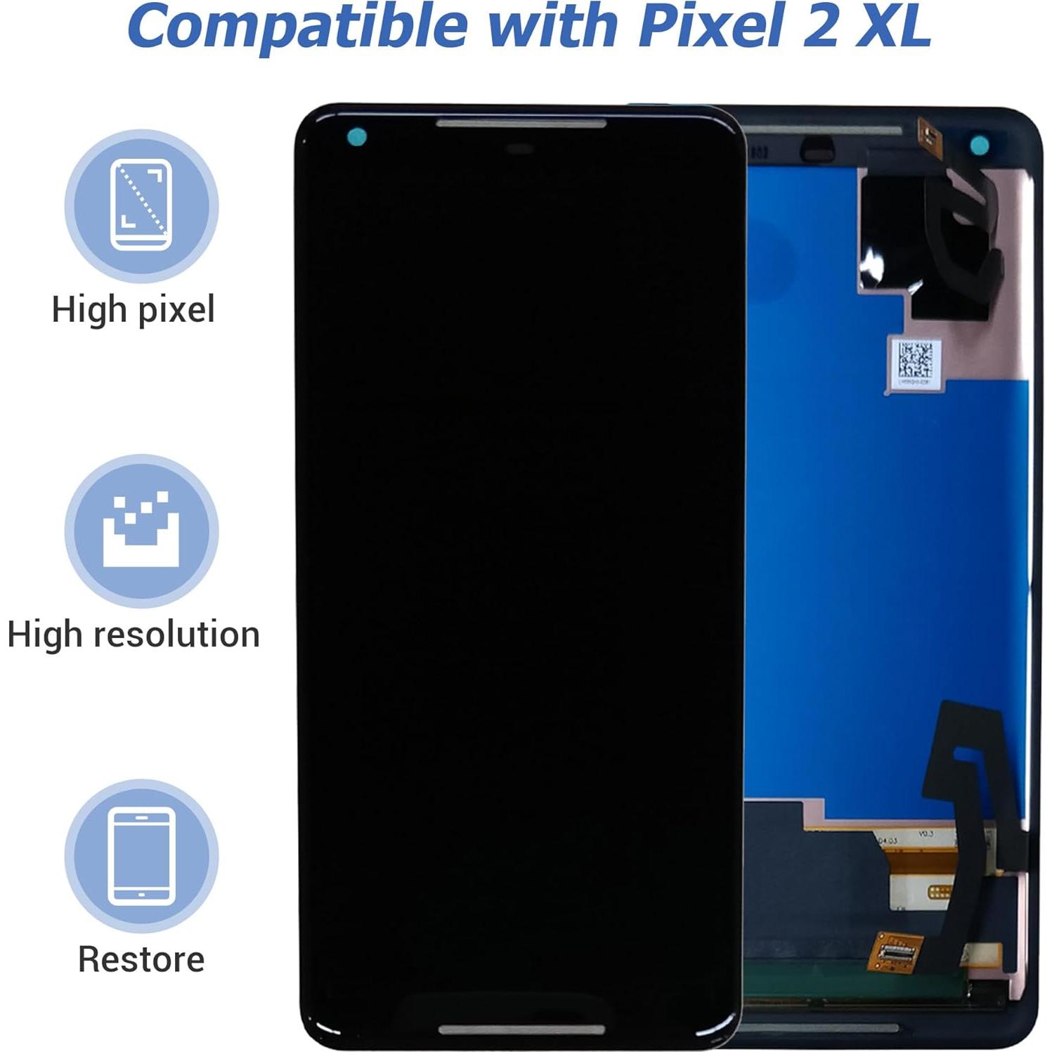 Reemplazo Pantalla Táctil LCD Goo-gle Pixel 2 XL Negro