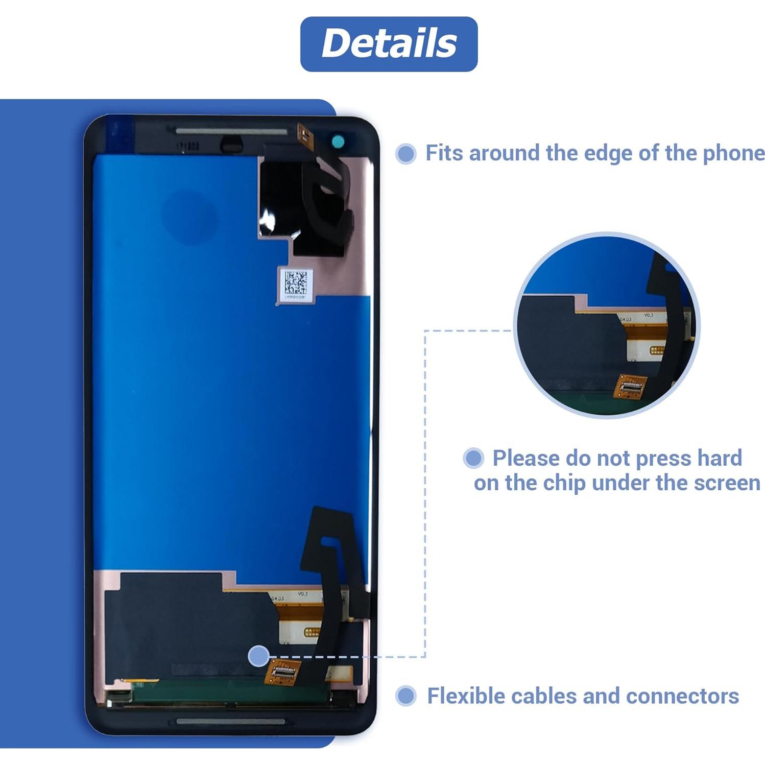 Reemplazo Pantalla Táctil LCD Goo-gle Pixel 2 XL Negro