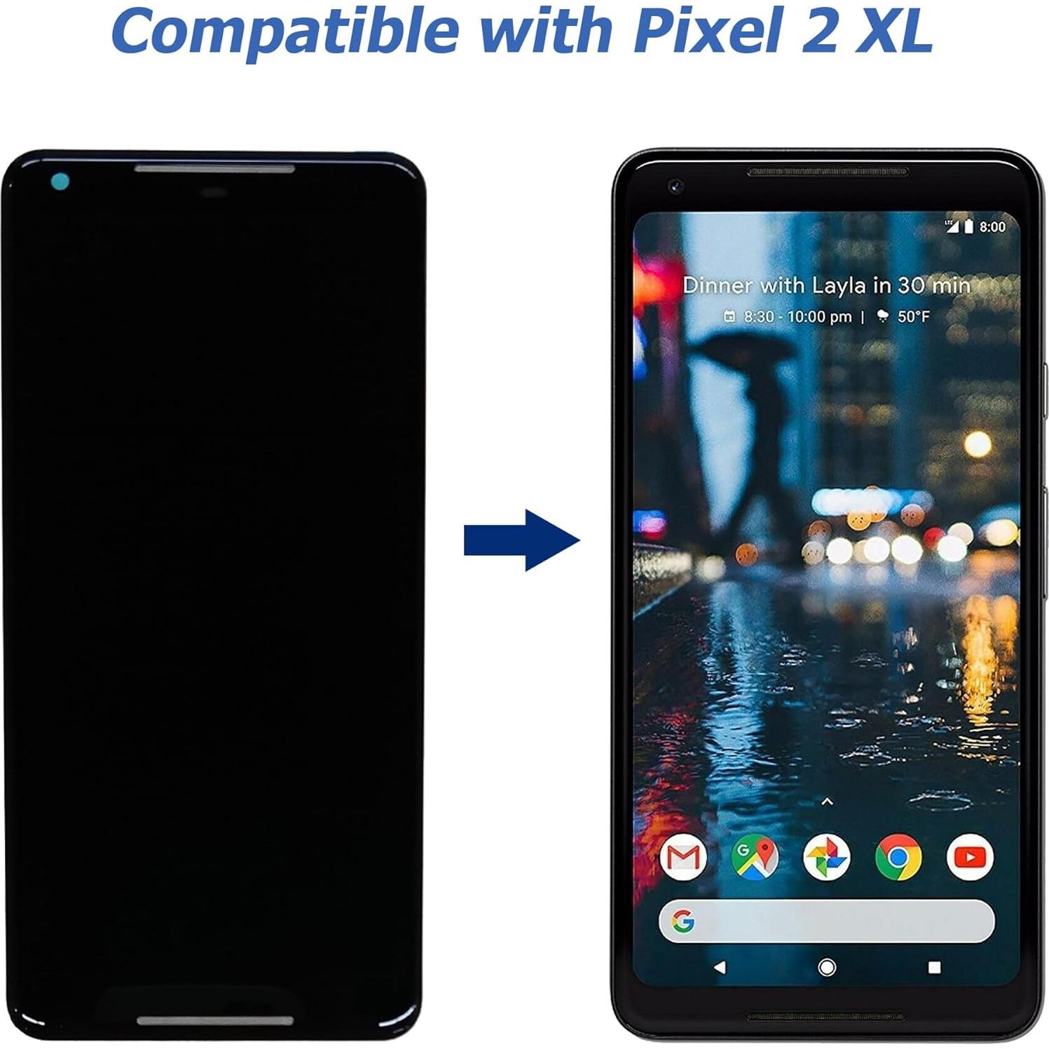 Reemplazo Pantalla Táctil LCD Goo-gle Pixel 2 XL Negro