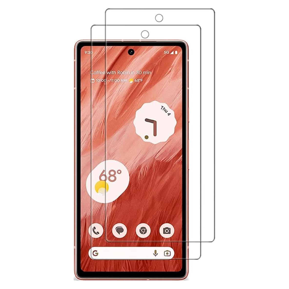 Screen Protector for Google Pixel 7a 2023, [2 Pcs] 9H Hardness Anti-Scratch Bubble Free Case Friendly Tempered Glass Protective Film for Pixel 7a 2023