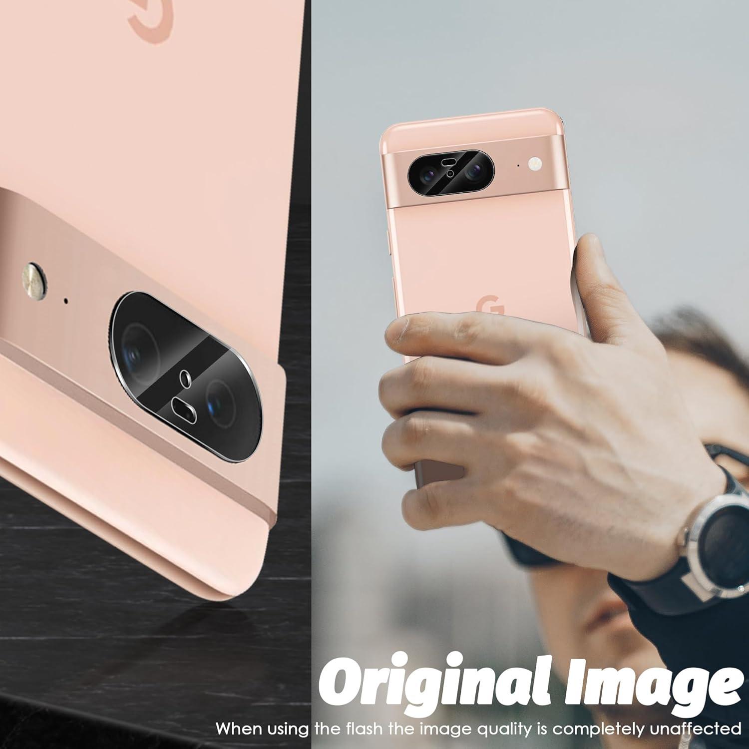 Protector de Lente de Cámara Orzero para Google Pixel 8 - Vidrio Templado 9H