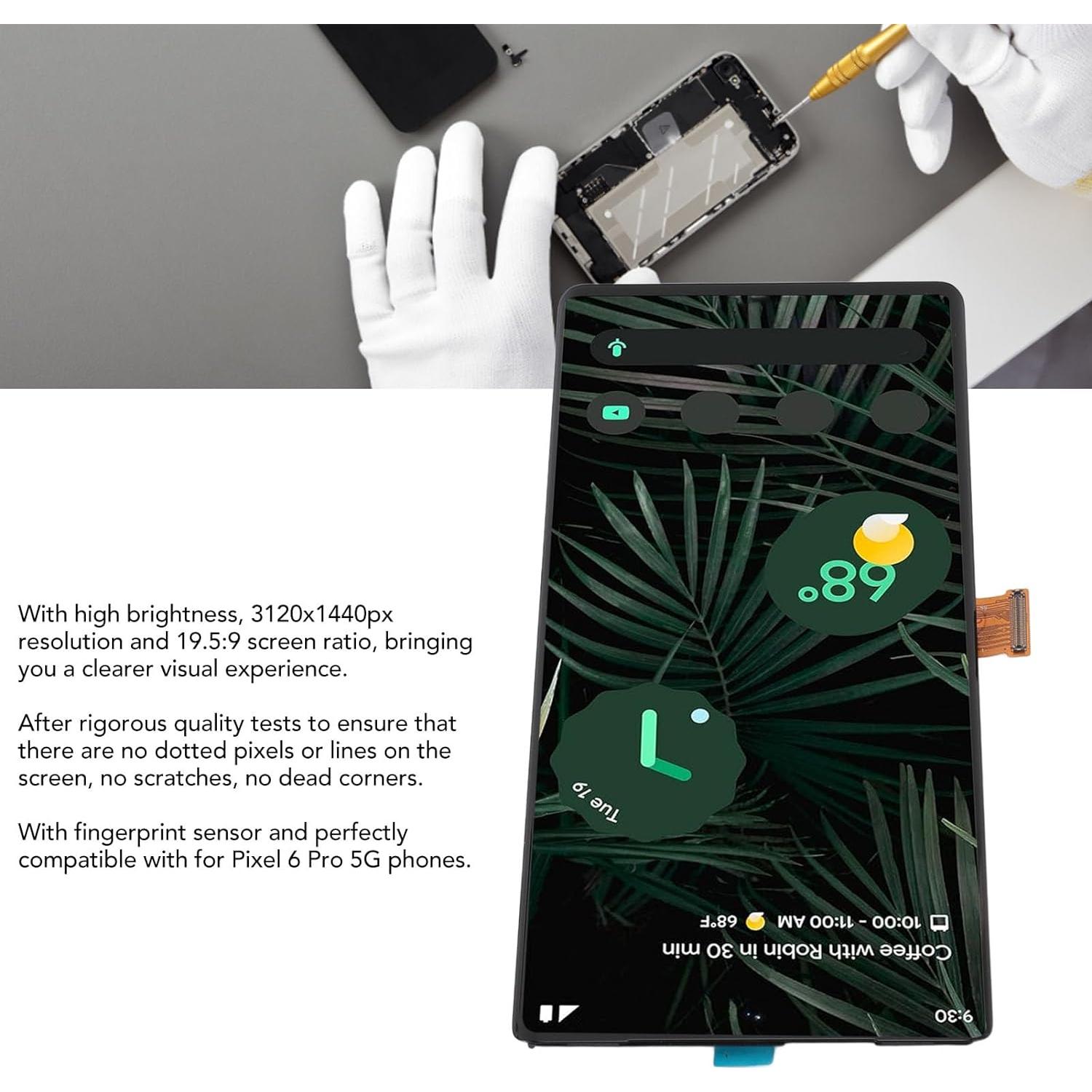 Pantalla Digitizer Reemplazo para Pixel 6 Pro 5G 6.7" AMOLED