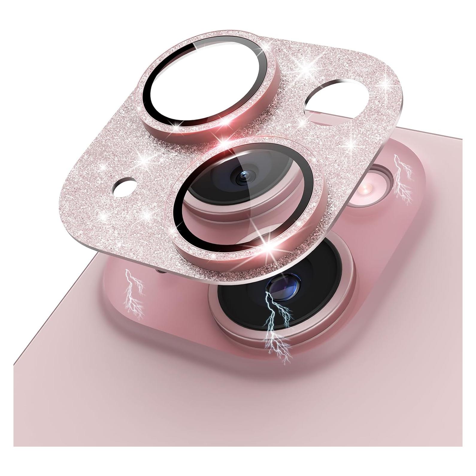 Protector de Lente de Cámara Kanosan GL-Rosa para iPhone 15 Plus