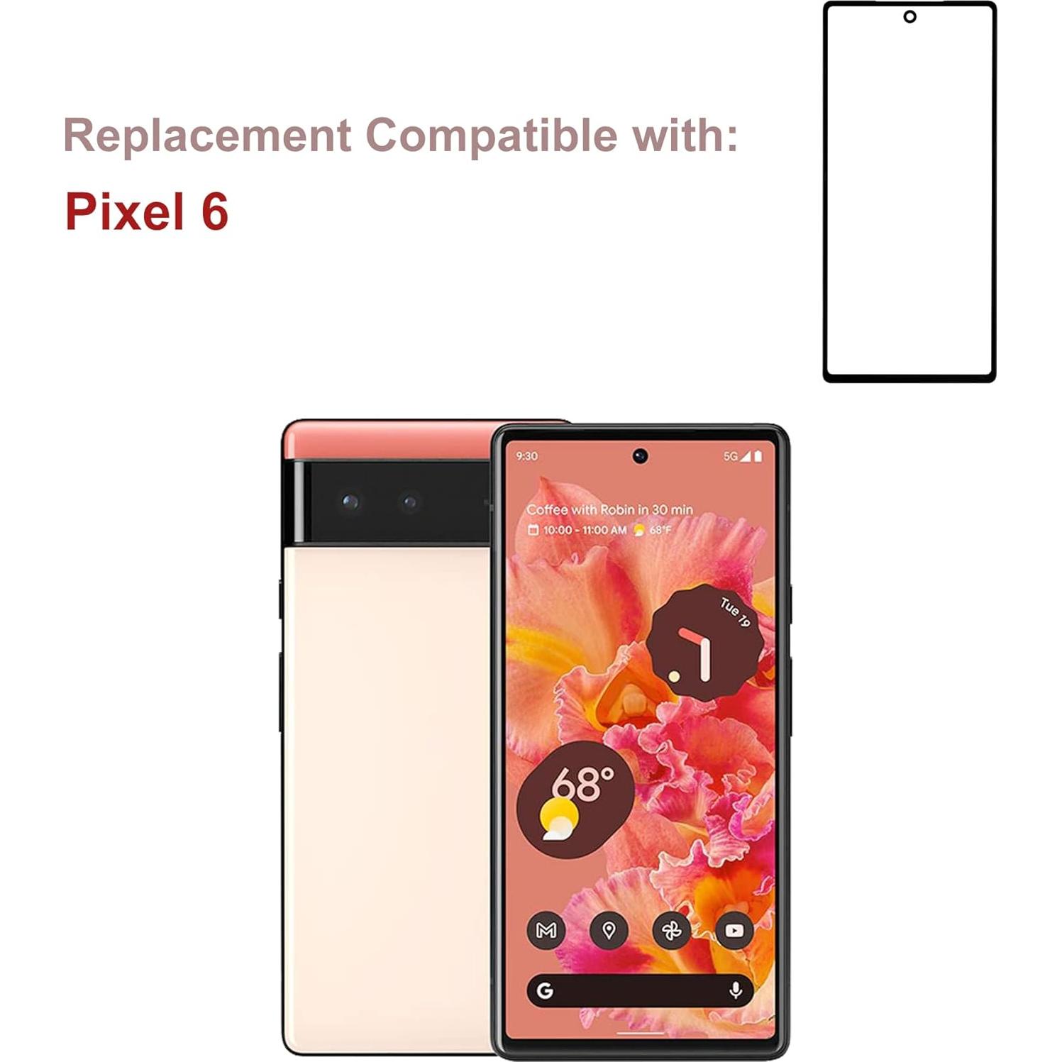 Panel de Cristal Frontal Reemplazo Google Pixel 6 + Kit de Reparación