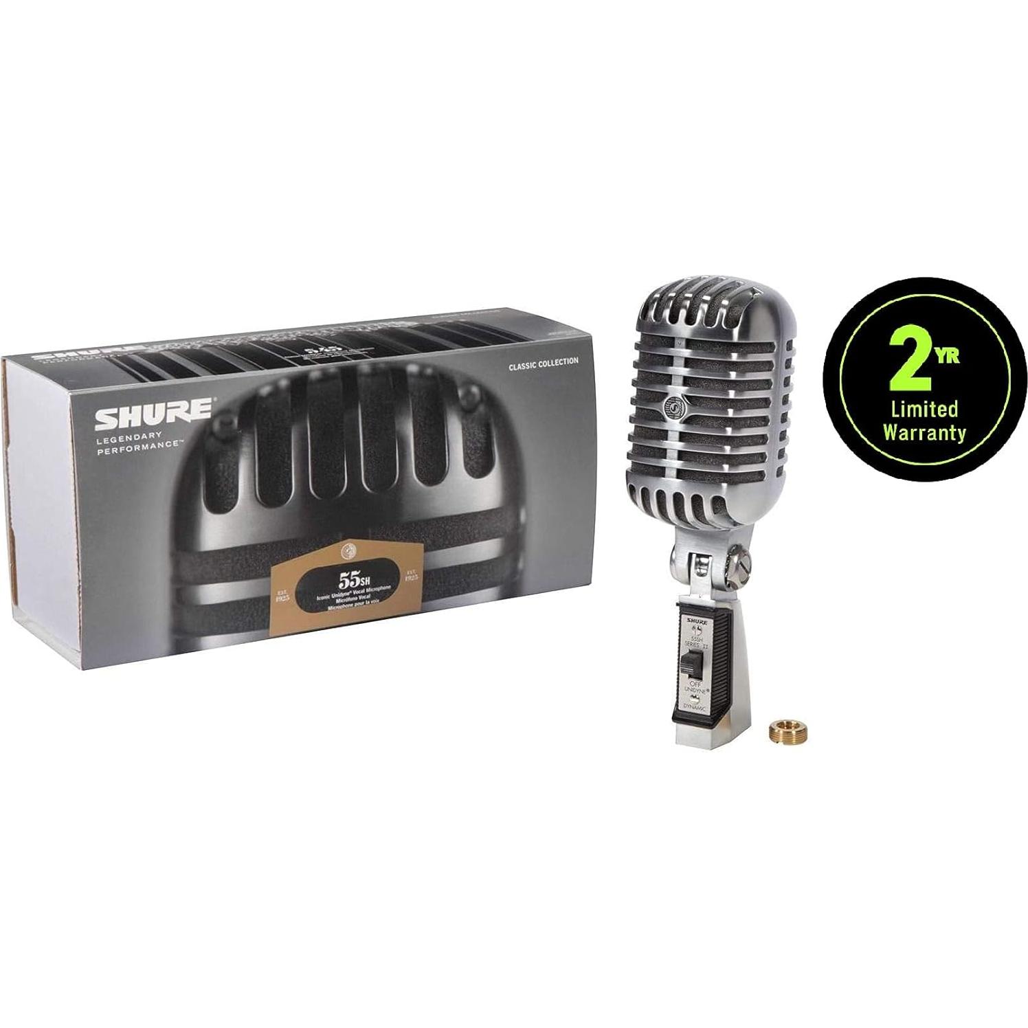 Micrófono Dinámico Shure 55SH Series II - Estilo Vintage, Cardioide