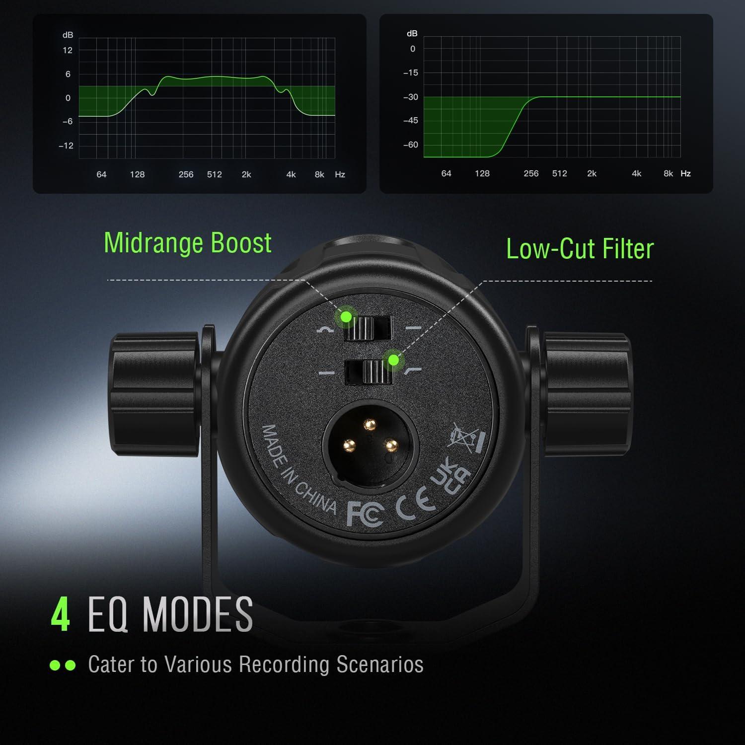 Micrófono Dinámico XLR FIFINE TANK1 para Grabación y Podcast