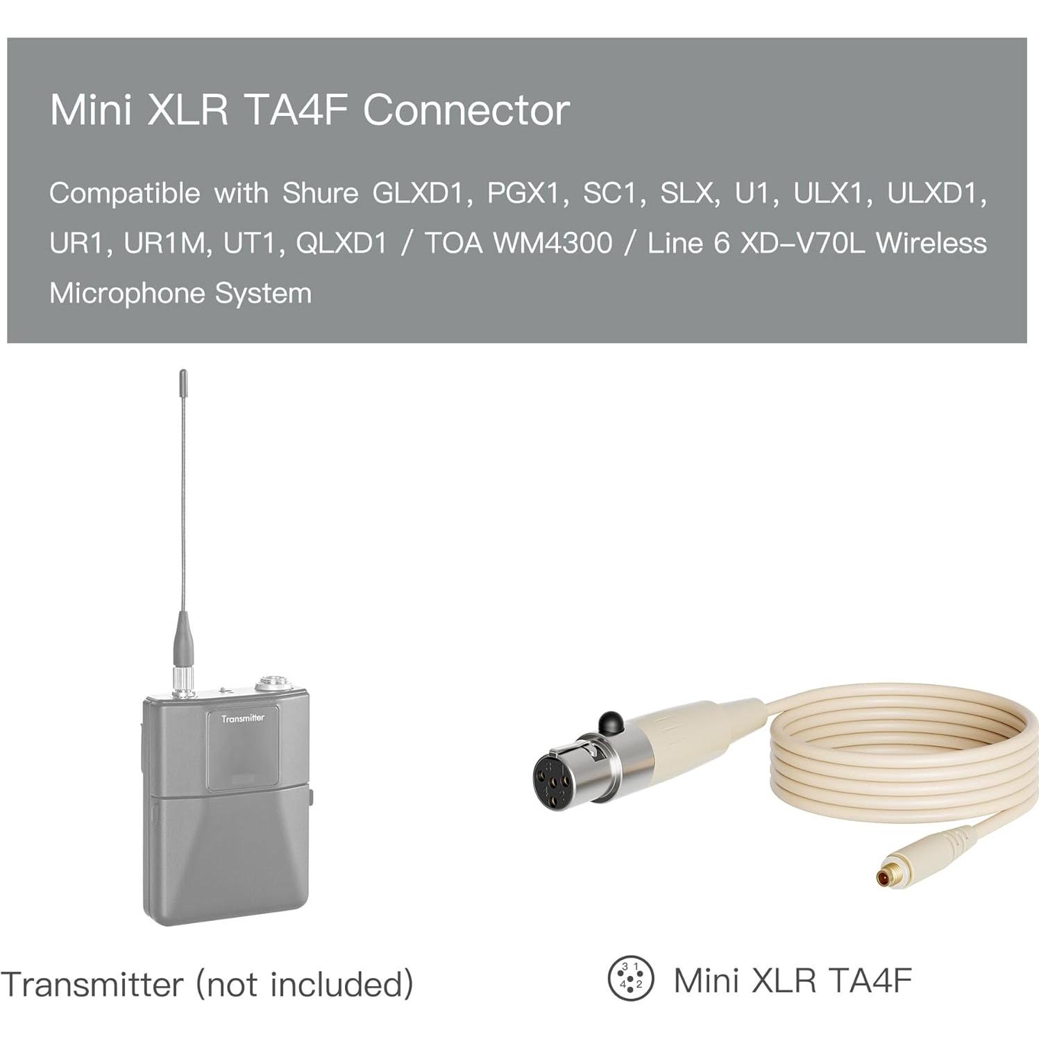 Micrófono de Diadema JK MIC-J 071S Omnidireccional Beige