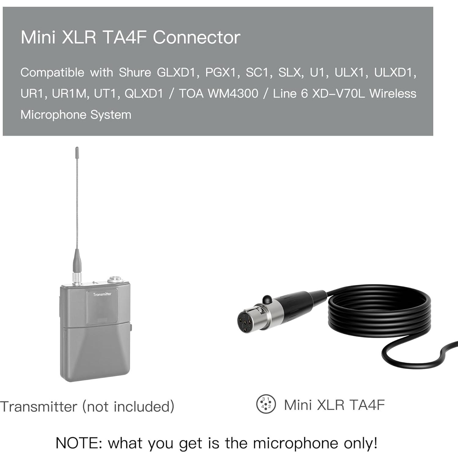 Micrófono Lavalier JK Pro MIC-J 017 Unidireccional Mini XLR