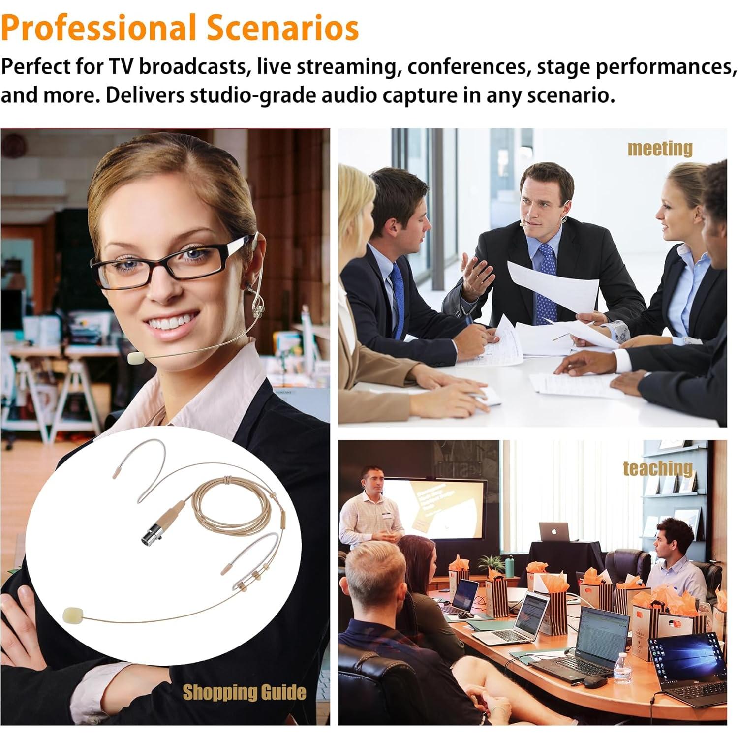 Micrófono de Auricular Dual Shure H22Q-D4 - Sonido Claro y Ligero