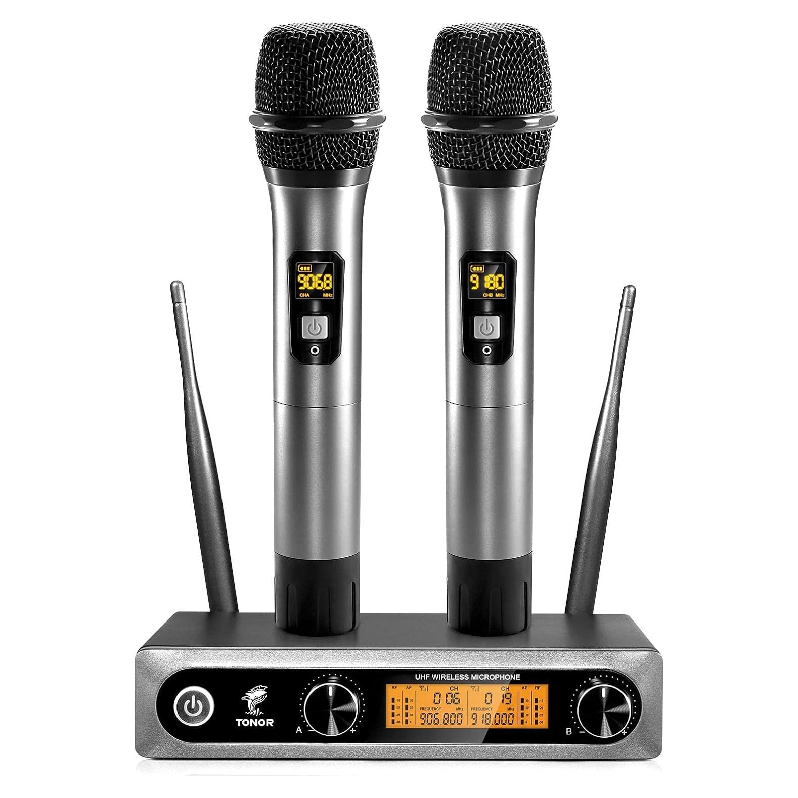 Micrófono Inalámbrico TONOR TW-820, Doble UHF Profesional 60m