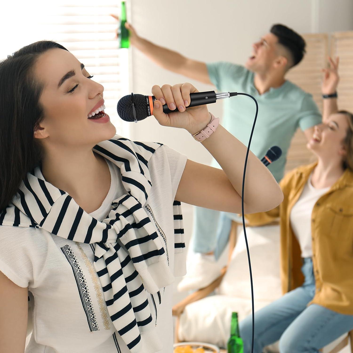 Micrófono Dinámico de Mano HOTEC H-W07 con Cable 5.79m