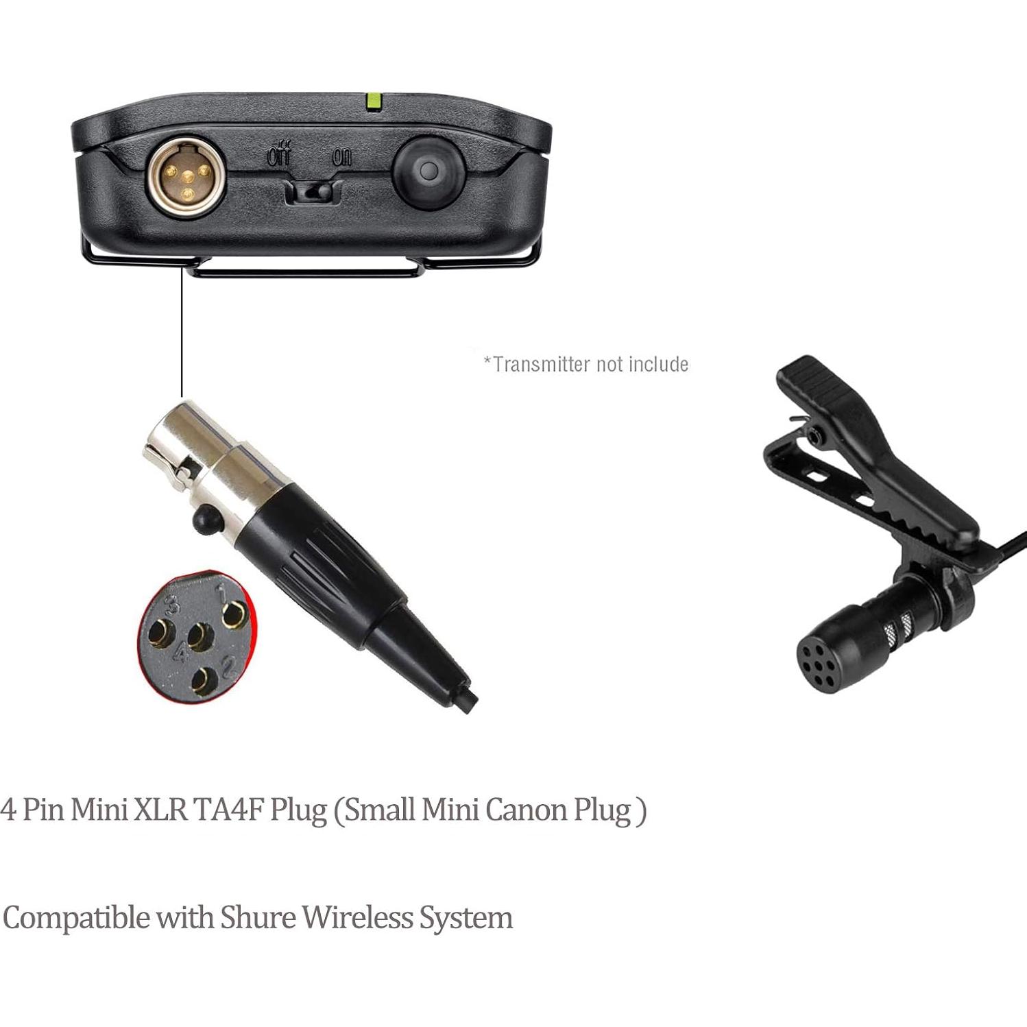 Micrófono Lavalier Sujeetec TA4F - Condensador Unidireccional