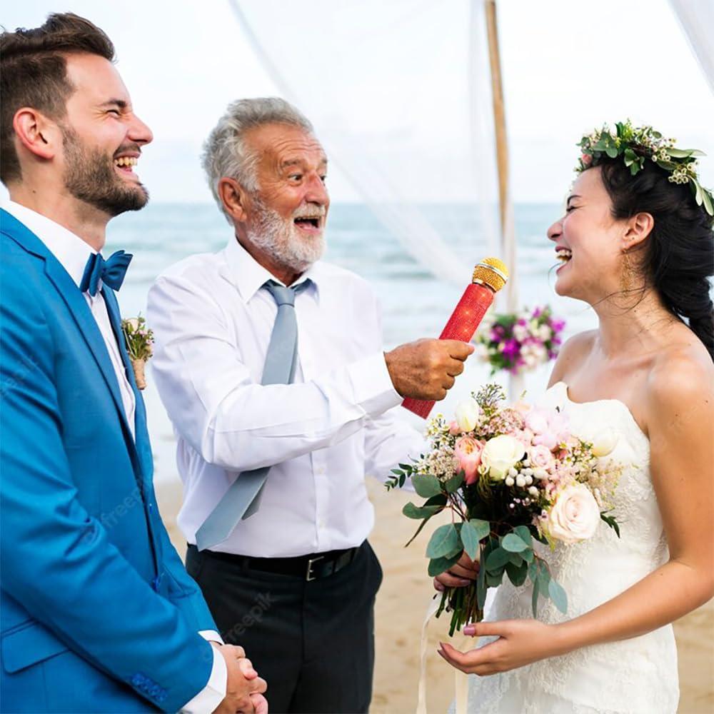 Funda de micrófono roja Sparkle RhymKawa para micrófonos inalámbricos