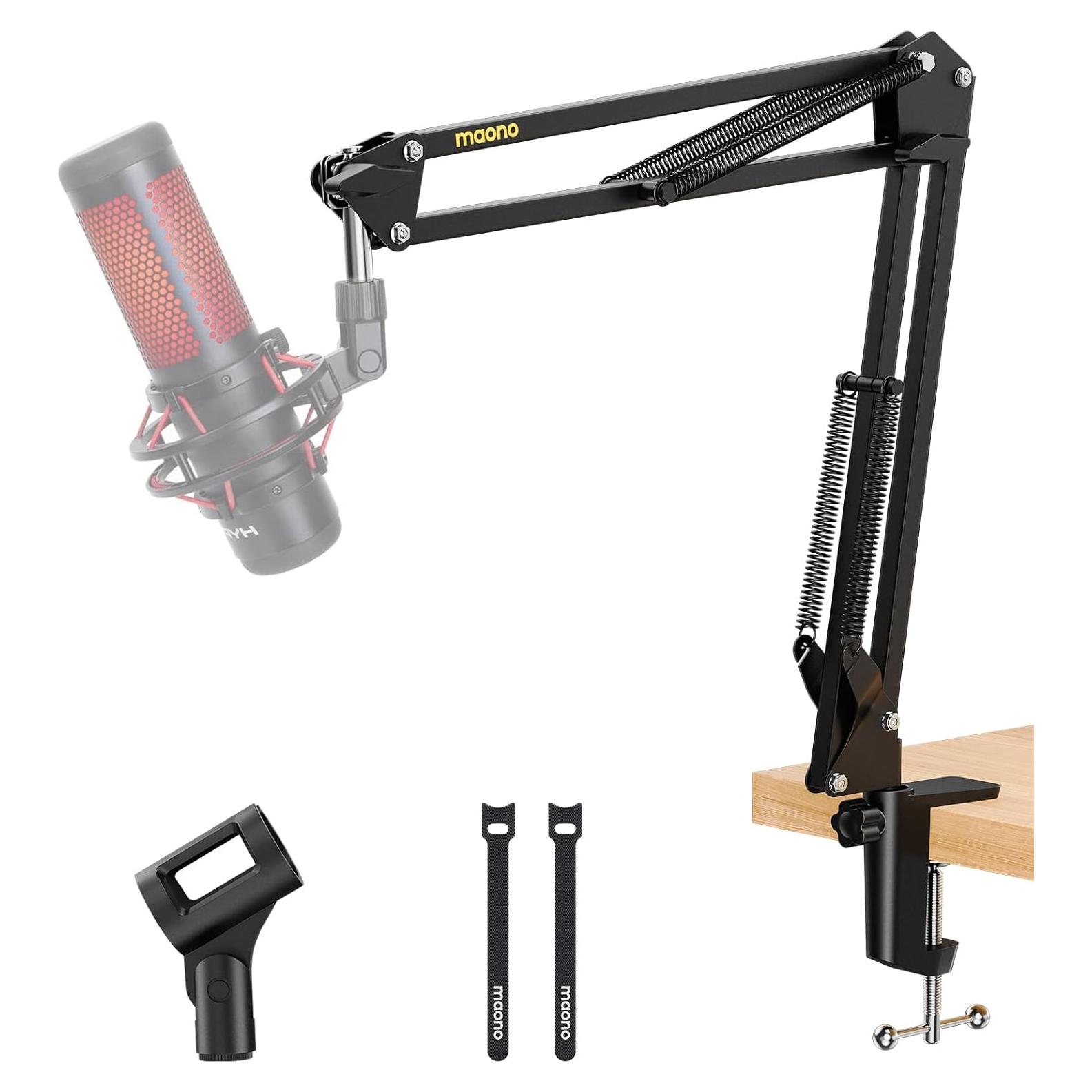 Brazo de Micrófono MAONO BA20 Negro Ajustable para Podcasting