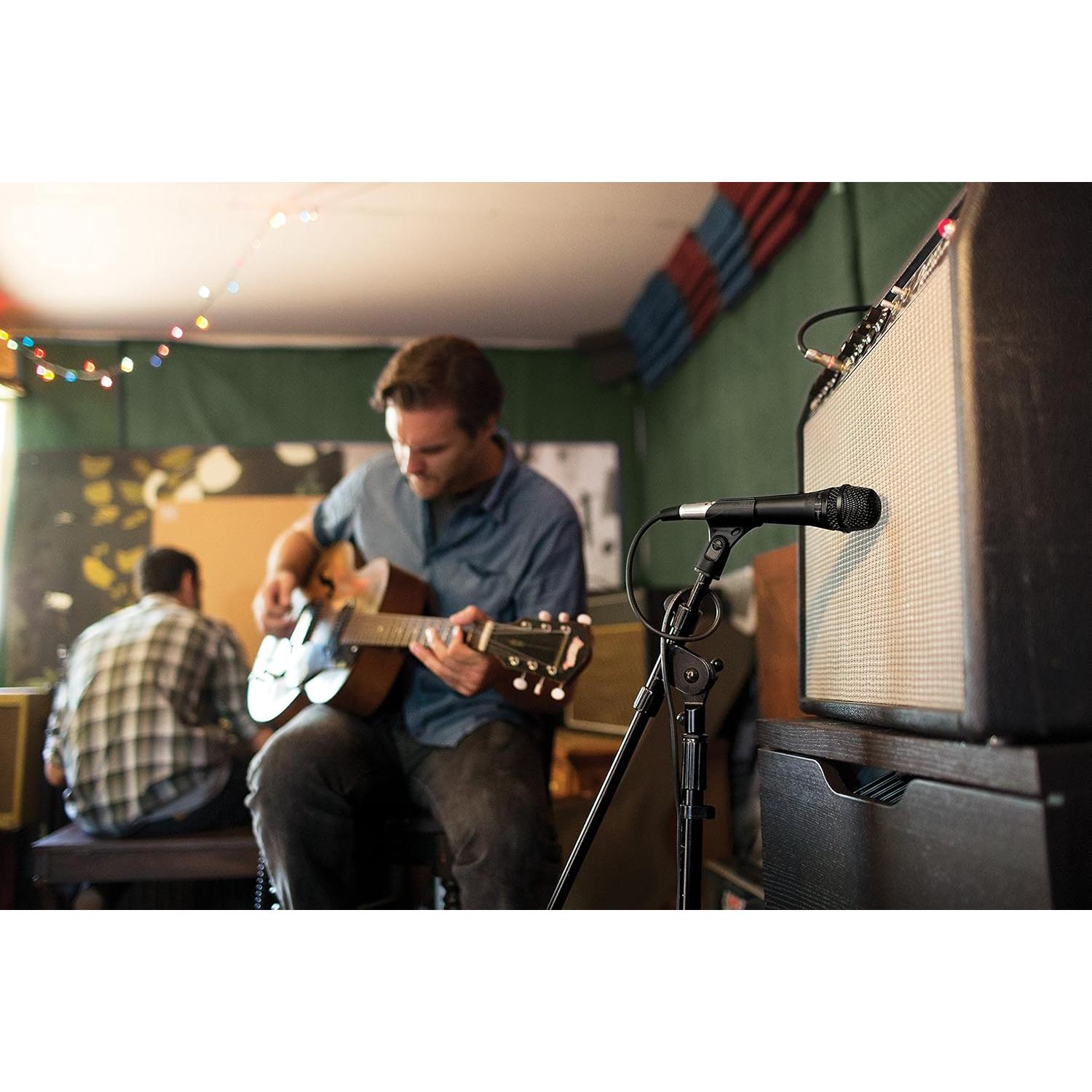 PGA57 Dynamic Microphone - Professional Quality Instrument Mic with Cardioid Pick-up Pattern, 3-in XLR Connector, 15' XLR-to-XLR Cable, Stand Adapter and Zipper Pouch, (PGA57-XLR)