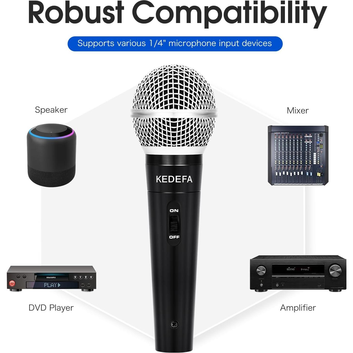 Micrófono de Karaoke de Mano KEDEFA KM88 Super Cardioide