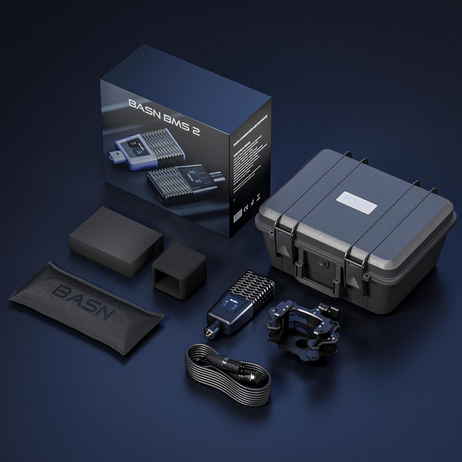 Micrófono de Condensador XLR BASN BMS2 Cardioide Azul