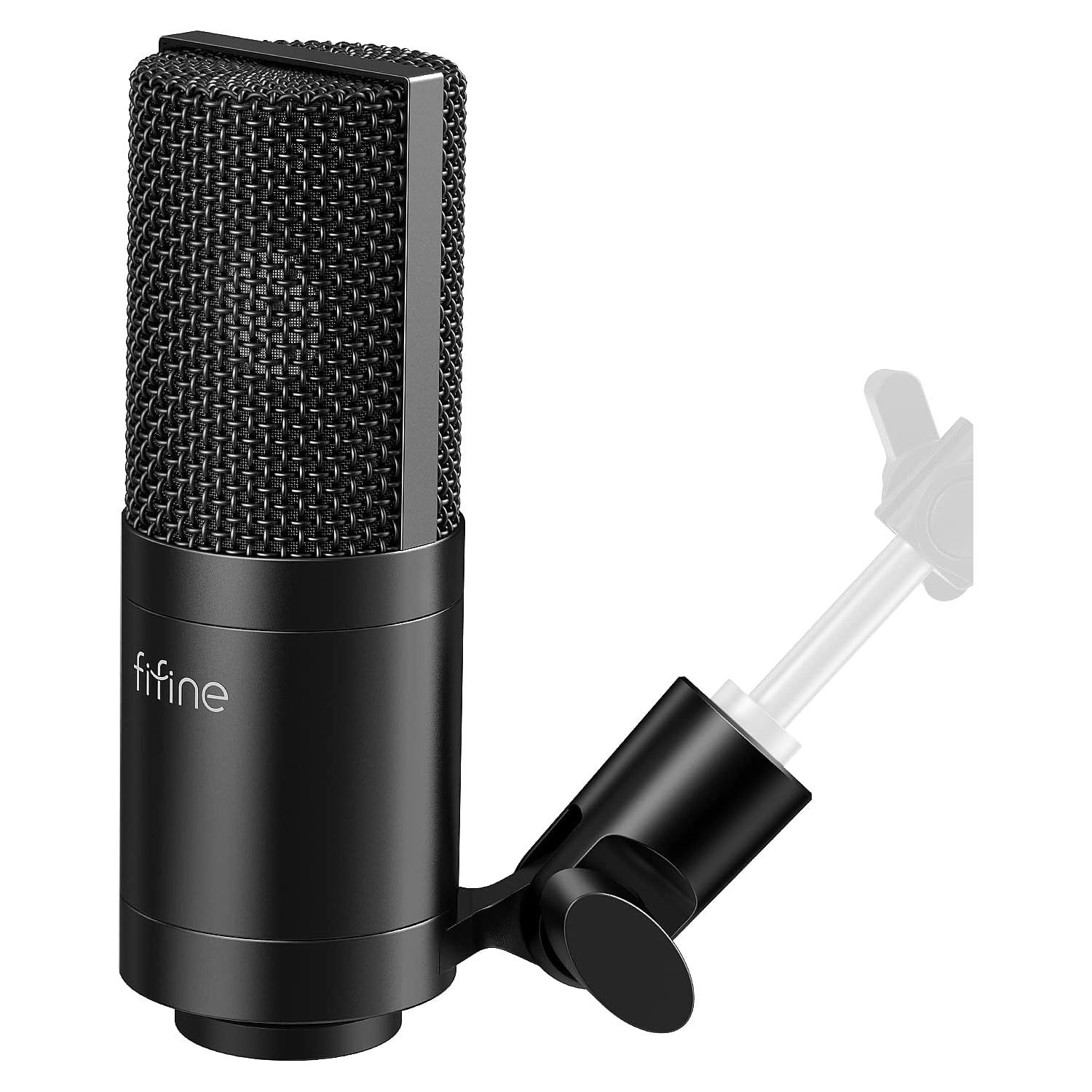 Micrófono XLR FIFINE K669C Cardioide para Podcast y Streaming