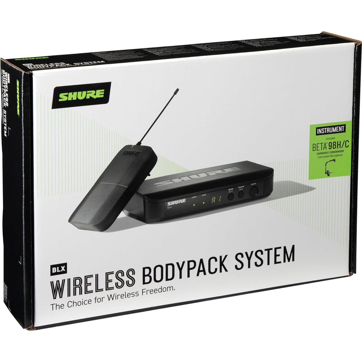 Sistema de micrófono inalámbrico Shure BLX14/B98 - 100 m alcance