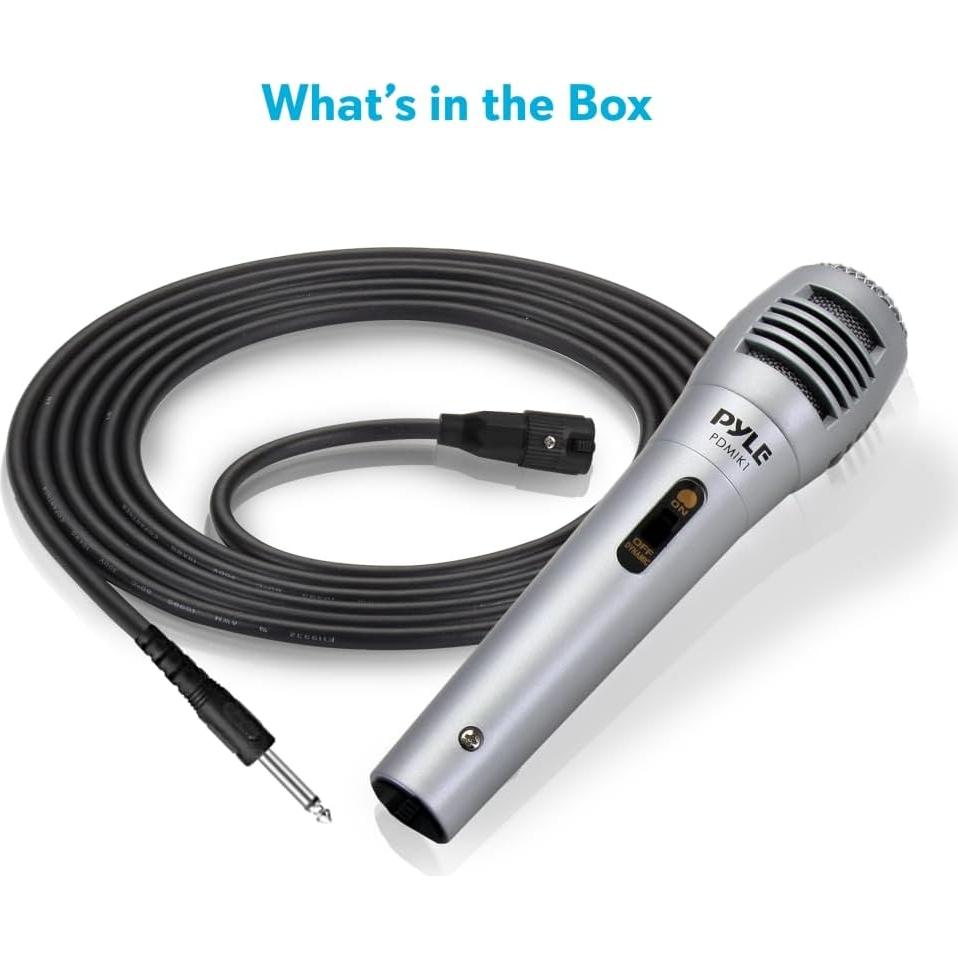 Micrófono Dinámico Pyle PDMIK1 Unidireccional con Cable 1.98m