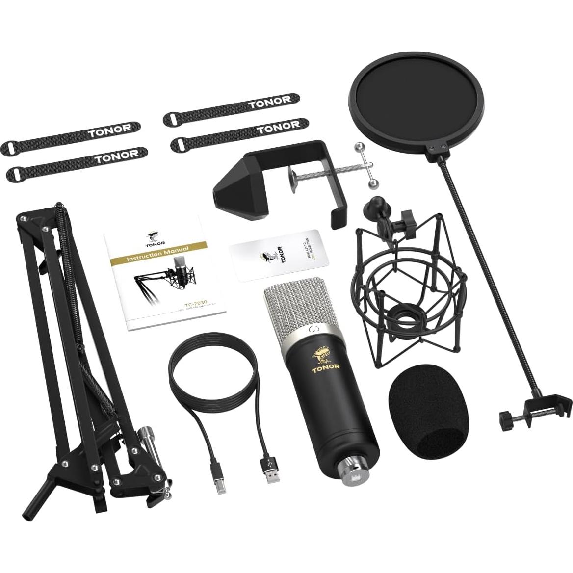 Micrófono de Condensador USB TONOR TC-2030 con Brazo Soporte