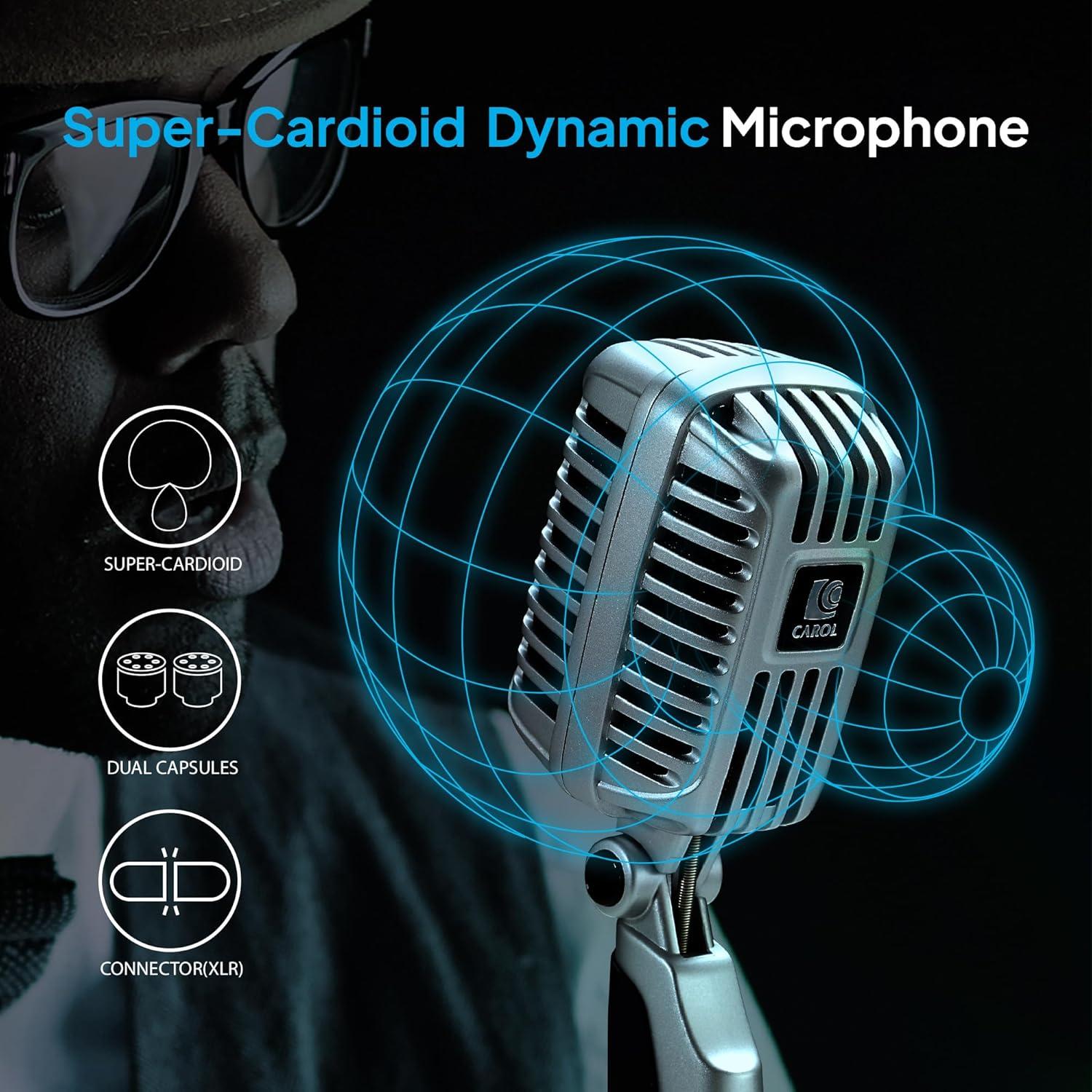 Micrófono Profesional Carol CLM-101 Dinámico Supercardioide