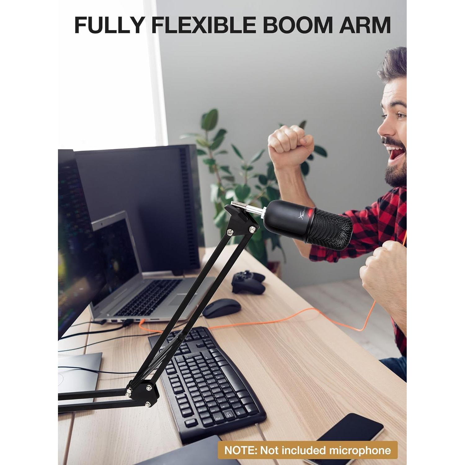 Brazo de Micrófono de Perfil Bajo SUNMON para Gaming y Streaming
