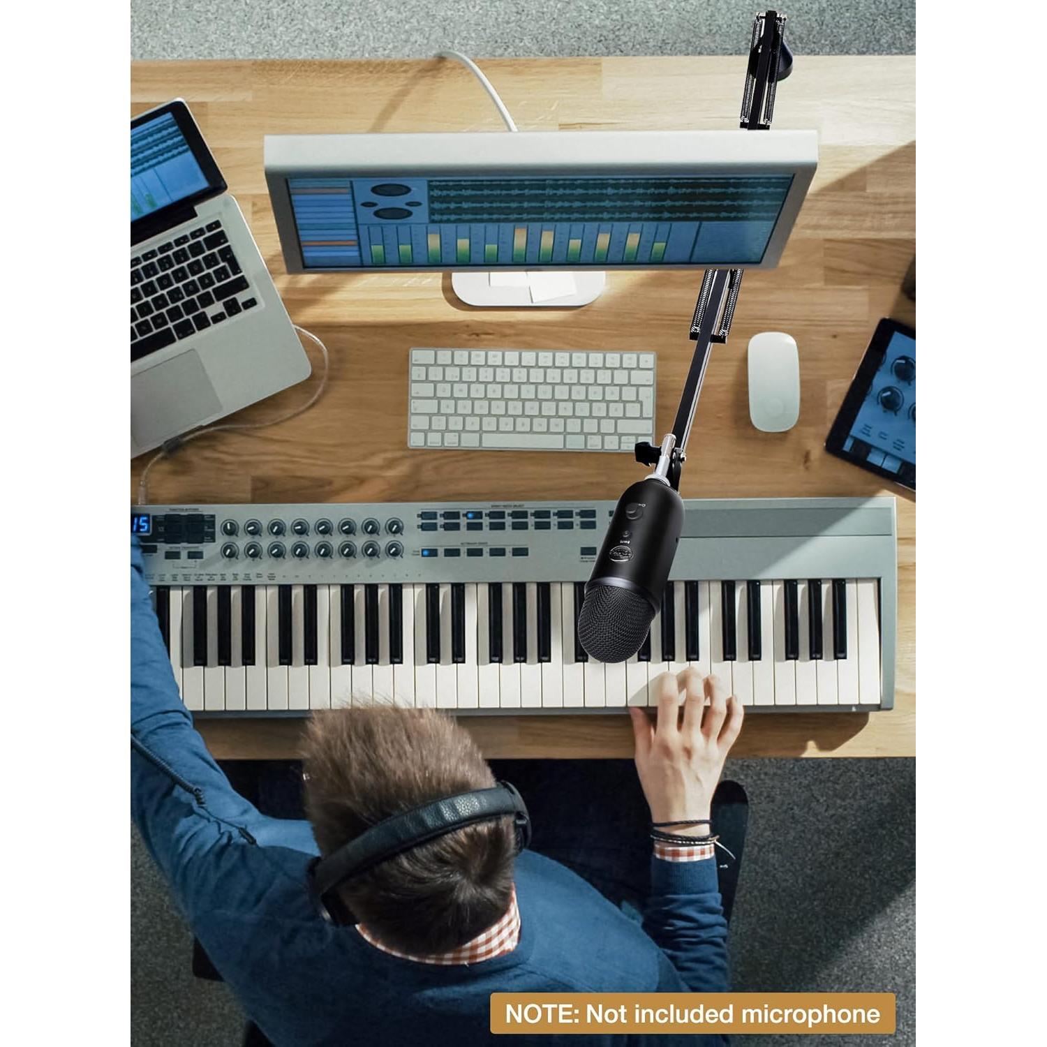 Brazo de Micrófono de Perfil Bajo SUNMON para Gaming y Streaming