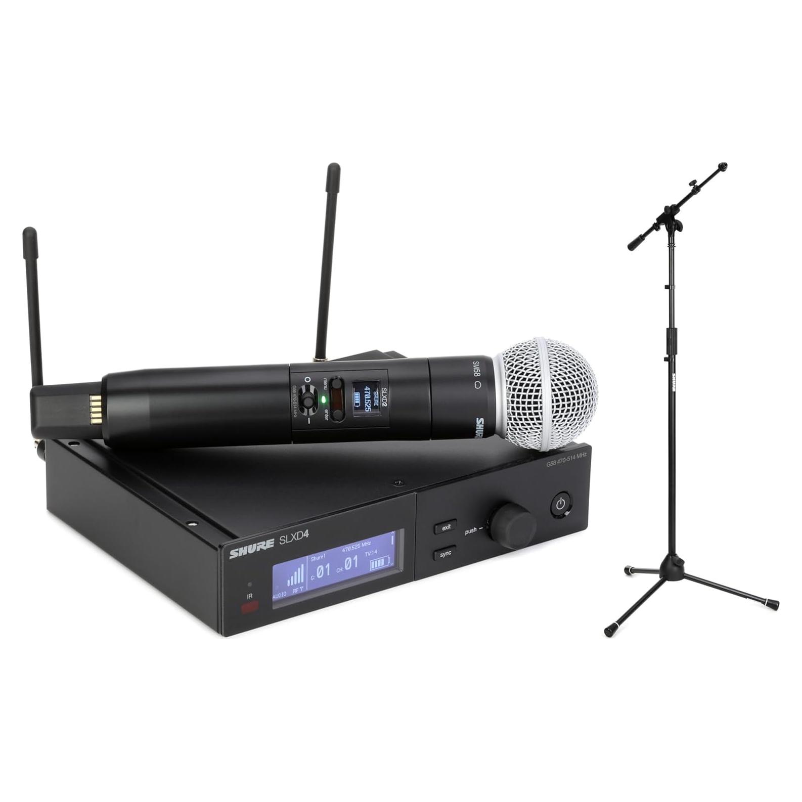 Micrófono Inalámbrico Shure SLXD24/SM58 con Soporte de Trípode